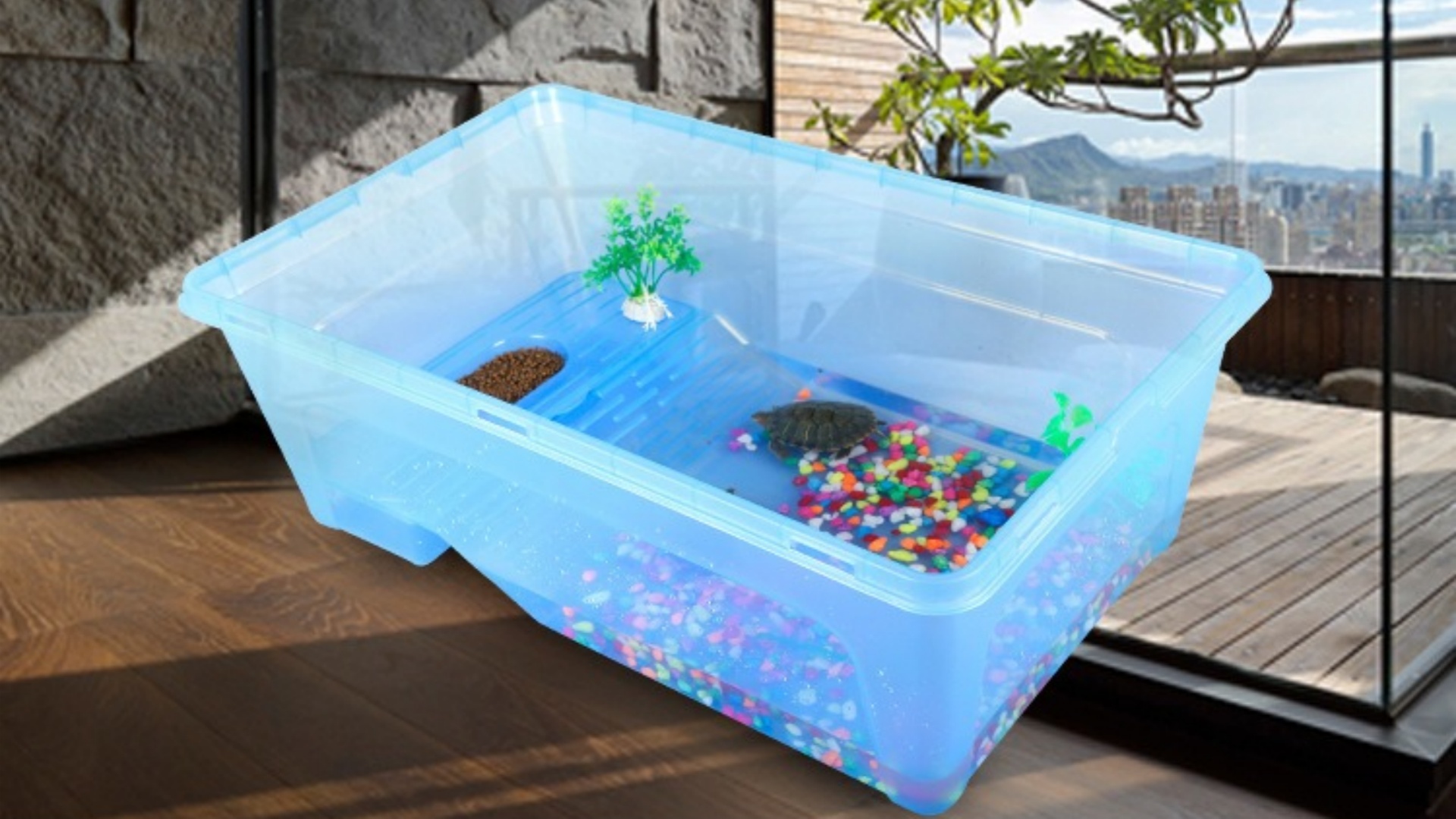 Amazon | zjdgweh 亀 水槽 カメ用水槽 亀の楽園水槽 大きい 亀