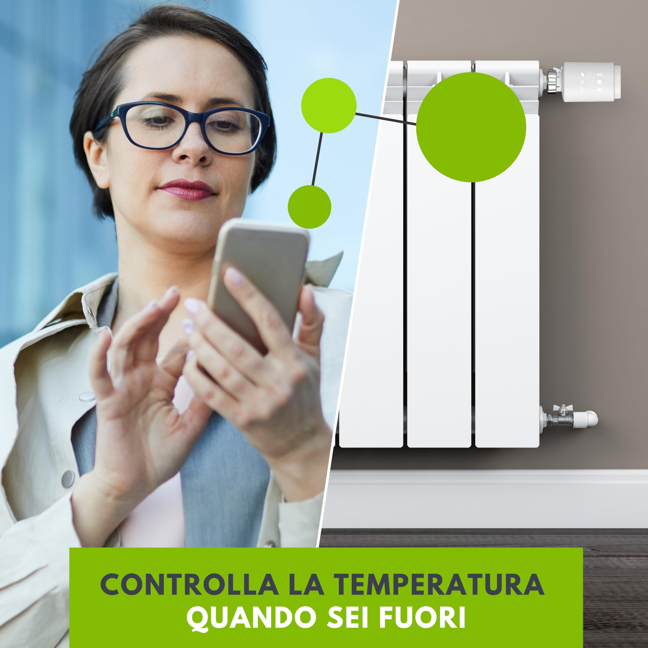 Necessario HUB GATEWAY Valvole Termostatiche Per Termosifoni, Valvola ZigBee 3.0 Termostato Controllo Remoto Wifi, Termostato Smart - App Sensore Tuya Smart Life