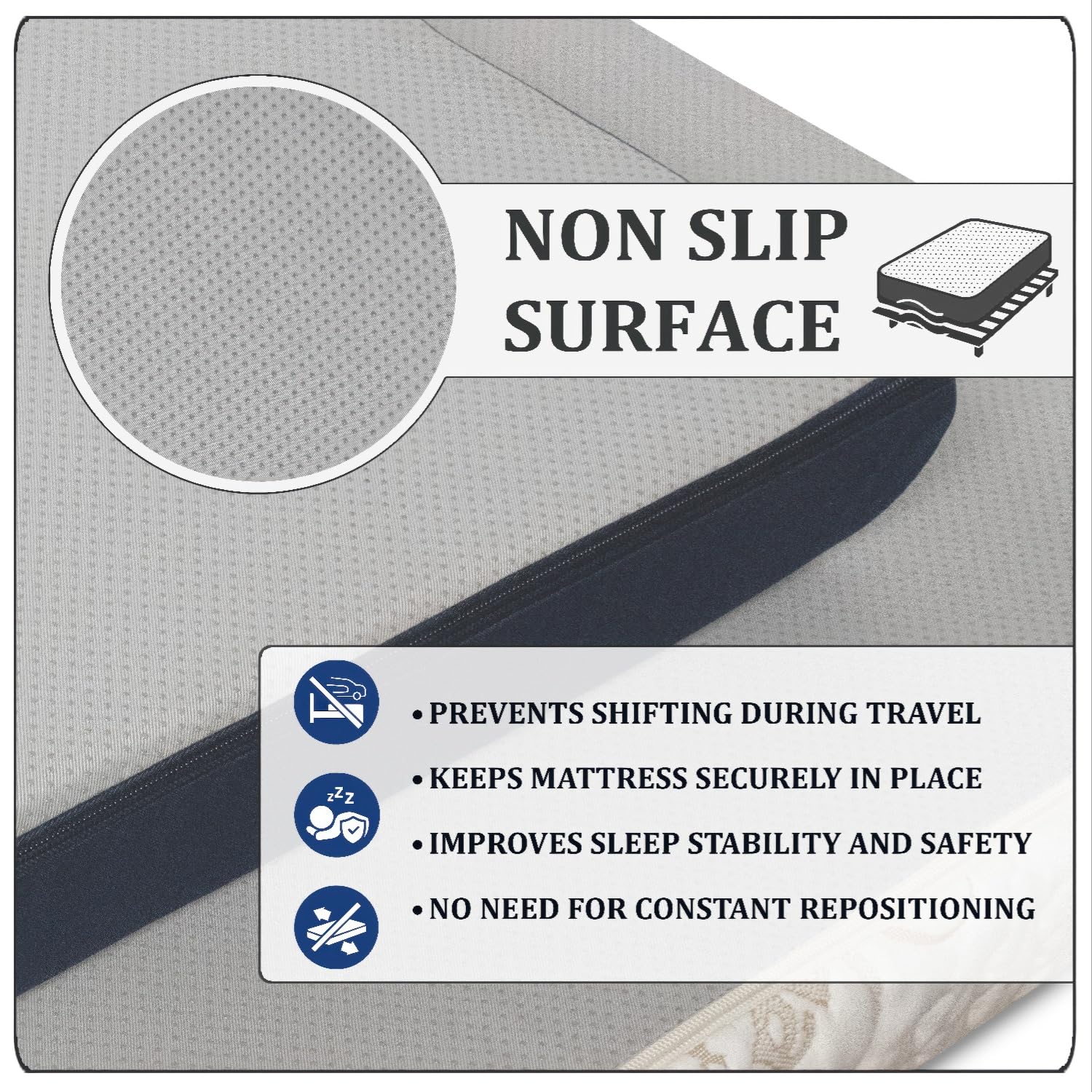 Foamma 10 cm x 61 cm x 183 cm Ciężarówka, Camper, RV Travel Visco Gel Memory Foam Materac piętrowy, pokrowiec z bawełny organicznej, wyprodukowano w USA, wygodna, przyczepa podróżna, certyfikat