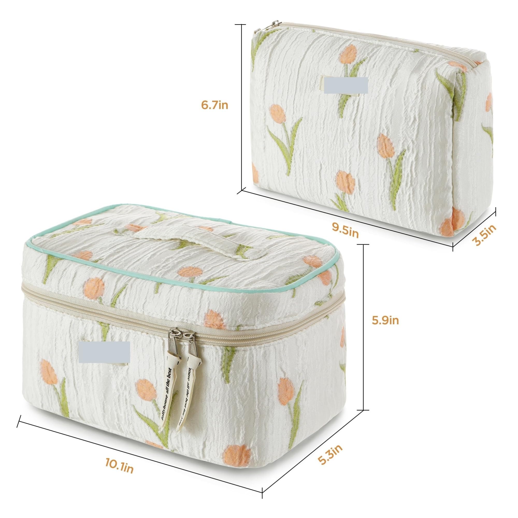 Kosmetiktasche Kulturtasche Gesteppte Kosmetiktasche, 3er-Pack, Baumwolle, Reise-Make-up-Tasche, Kosmetiktasche, Kulturbeutel for Damen Schminktasche Damen