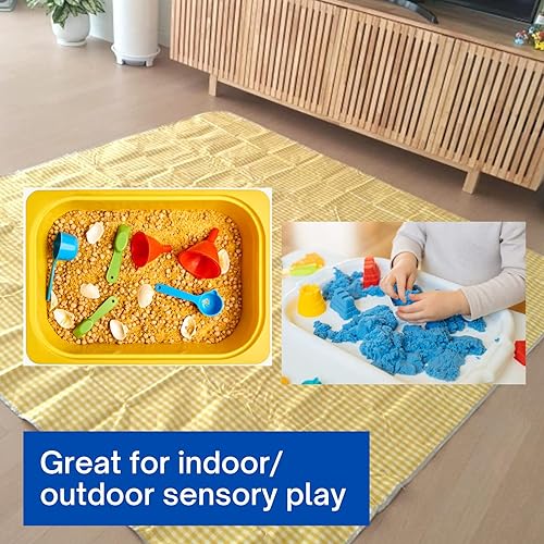 Miniatura 15 de ESLA - Bonita manta de picnic a cuadros, impermeable, plegable, en grande de 80 x 60 pulgadas y extragrande de 80 x 80 pulgadas, manta de playa