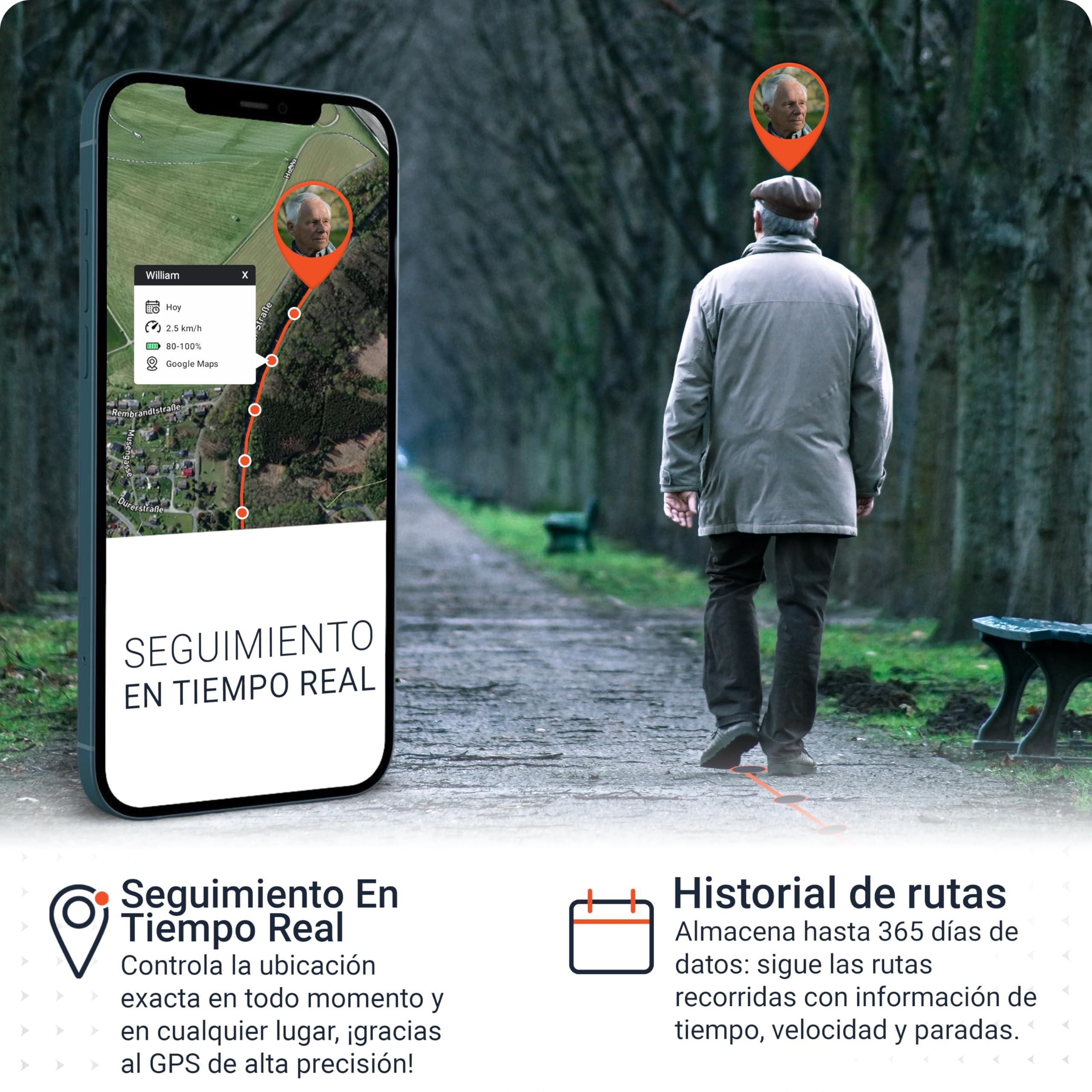 PAJ Allround Finder 4G - Rastreador GPS para Coches, Motos, Niños, Mayores y Demencia - Mensajes de Voz - Rastreo en Tiempo Real con Botón de Emergencia SOS - hasta 60 Días de Batería