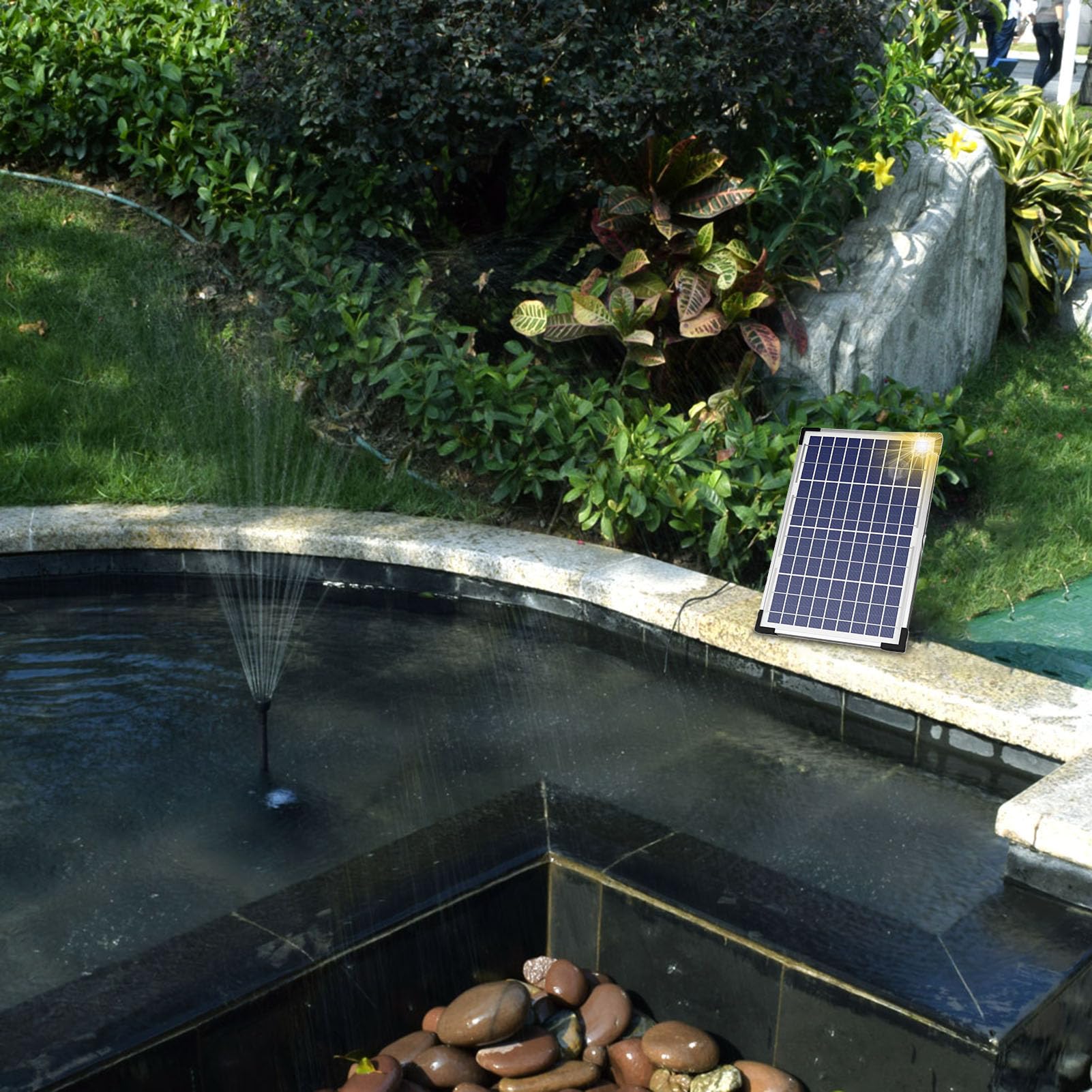 Pompa per Fontana Solare Pannello da 10 W, Altezza 100 Cm, 3