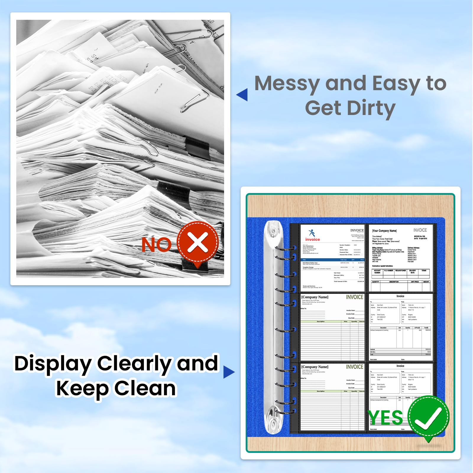 Buste Perforate Favorit 21x29.7cm - Buccia D'Arancia, 50 Pezzi, Trasparenti, Per Archivazione A4 - Foto 13