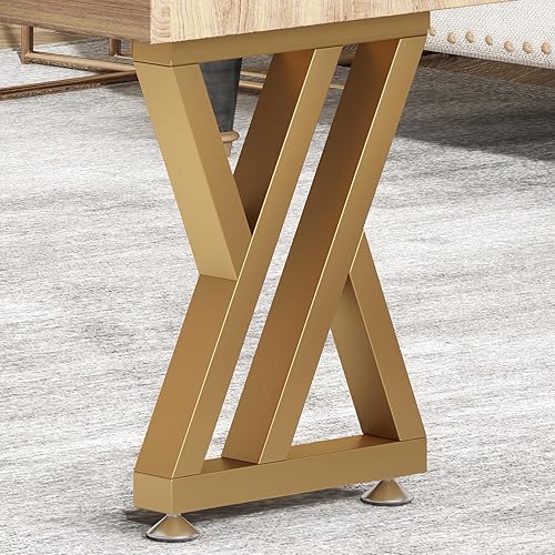 Miniatura 4 de MAIKAILUN Patas de mesa de centro de 16 pulgadas, patas de metal doradas, patas de mesa industriales modernas, base de silla de banco resistentes