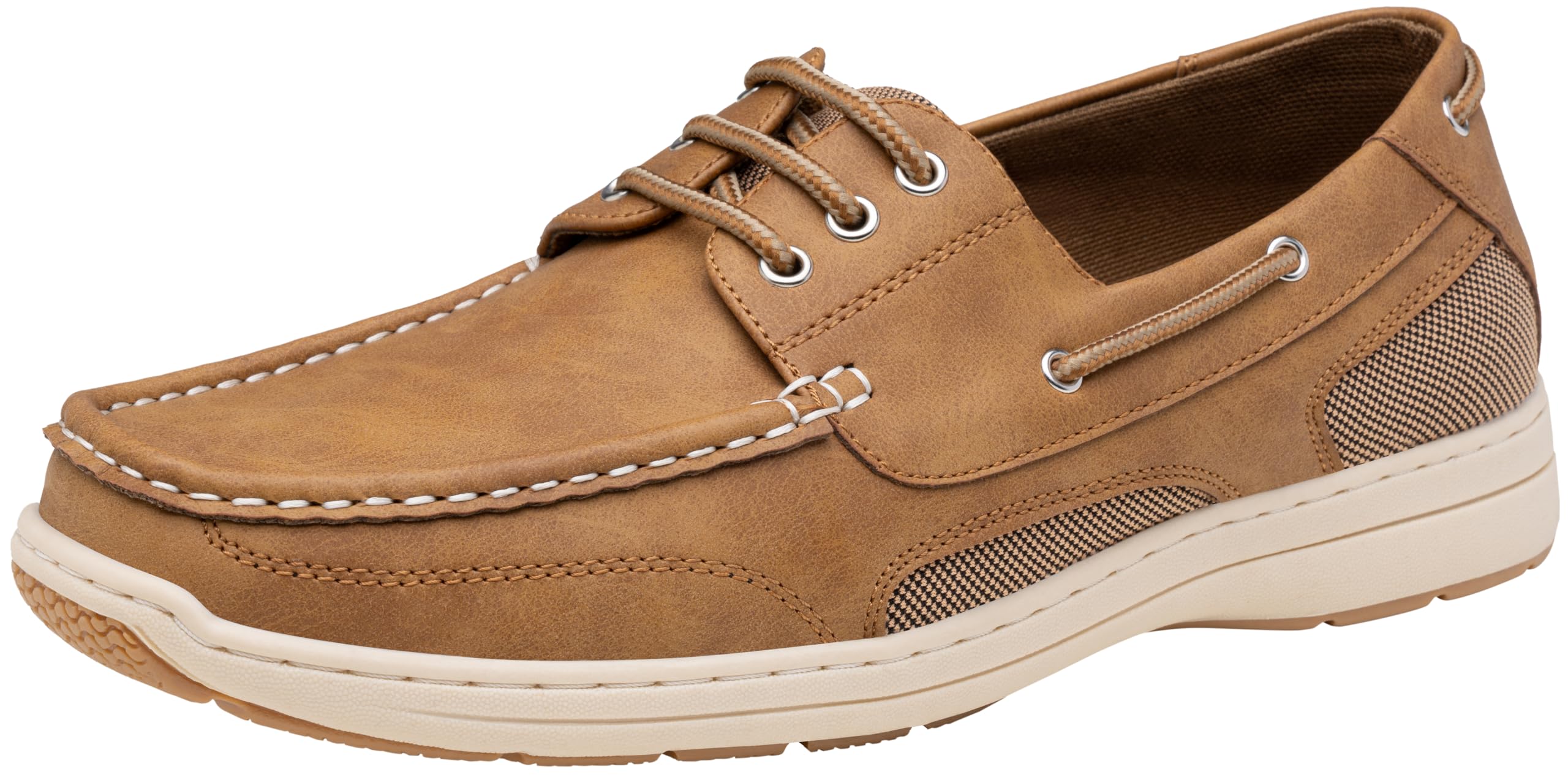 VosteyMen's Loafers Slip-ons 3-Eye Boat Shoes Men Comfortable Casual  Loafers for Men