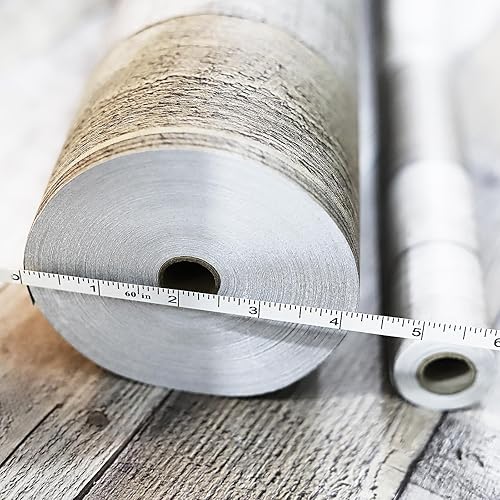 Miniatura 128 de Yun-aeon Natural Wood-Dark Grey Wood Contact Paper Peel and Stick Wallpaper 17.3"x 80"Self Adhesive Removable Vintage Faux Wood Wall Paper Plank