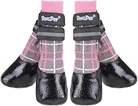 Vista 8 de BINGPET - Calcetines antideslizantes para perros para suelos de madera dura, botines antideslizantes para perros para prevenir lesiones, protector