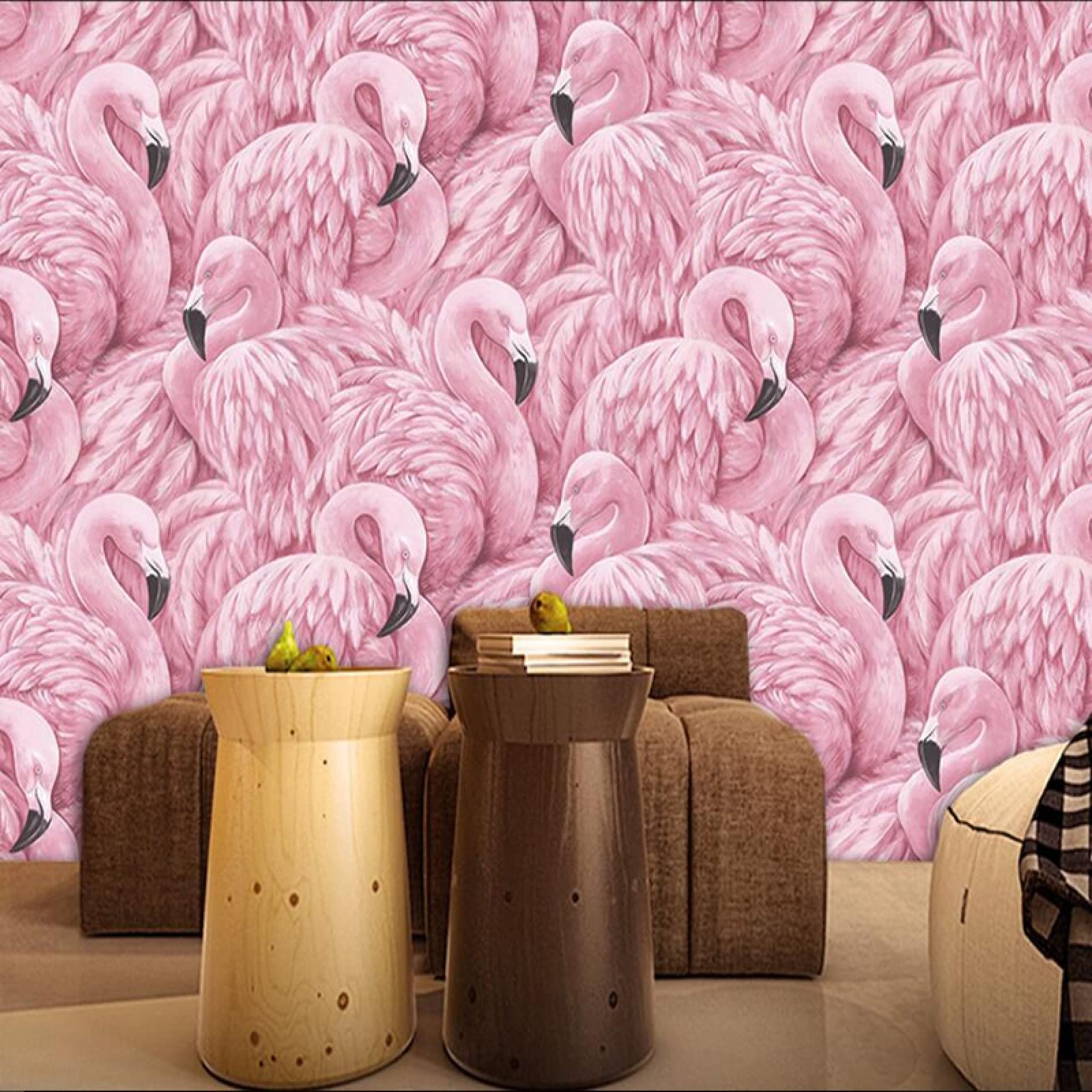 Papier peint 3D pour agrandir une pièce sombre salon et chambre moderne 400x280cm