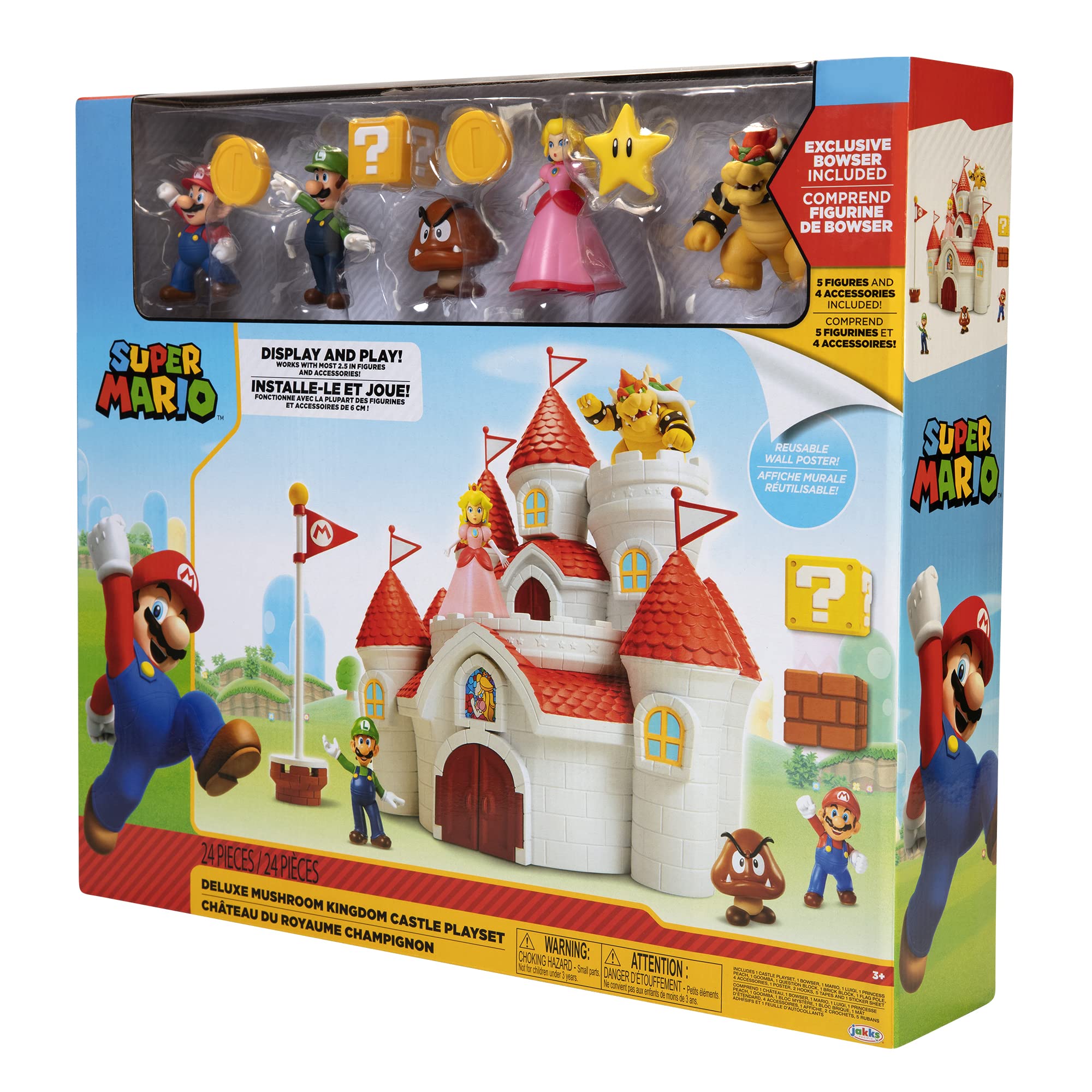 Nintendo Super Mario Deluxe Feature Spielset mit 5 Vinyl Figuren 6,5 cm