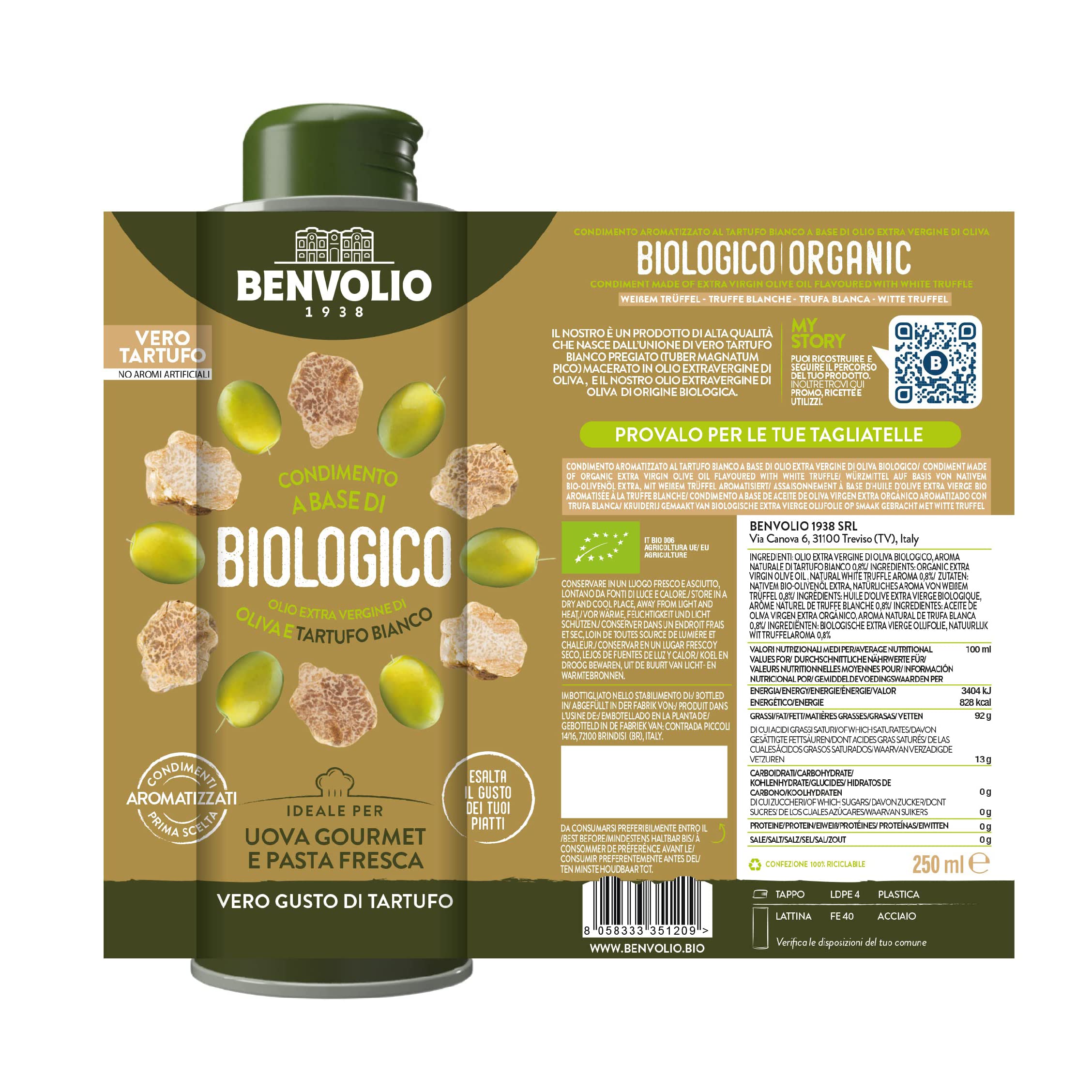 BENVOLIO - Huiles d'liOve Extra Vierges Aromatisées Biologiques | 250 ml | (Truffe blanche) - 5