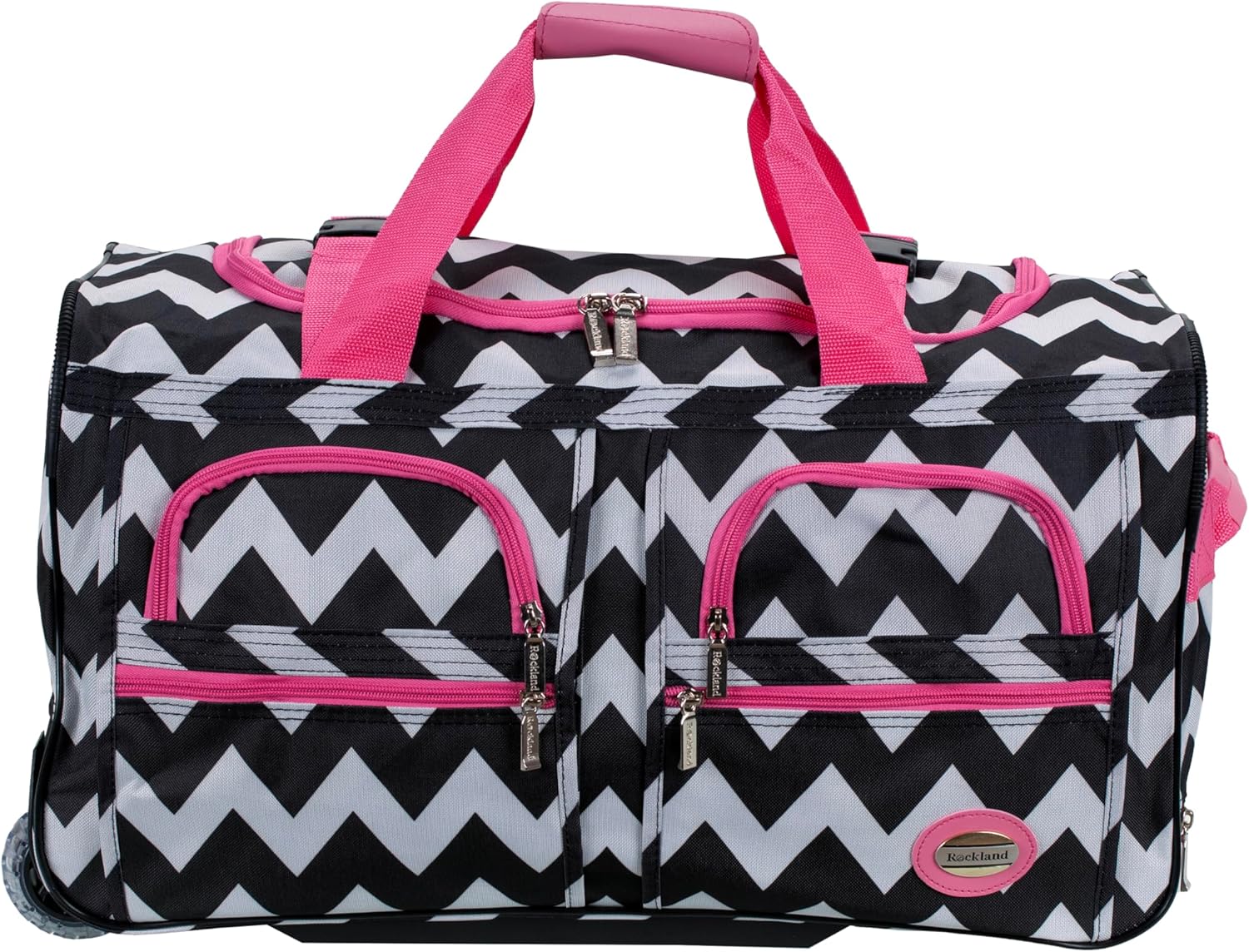 Rockland Rolling Duffel Bag, Black, 22"