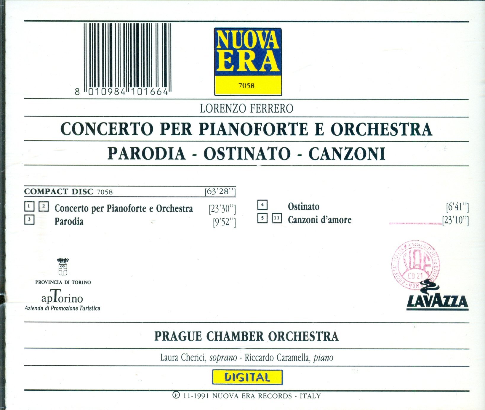 Ferrero: Works for Piano and Orchestra