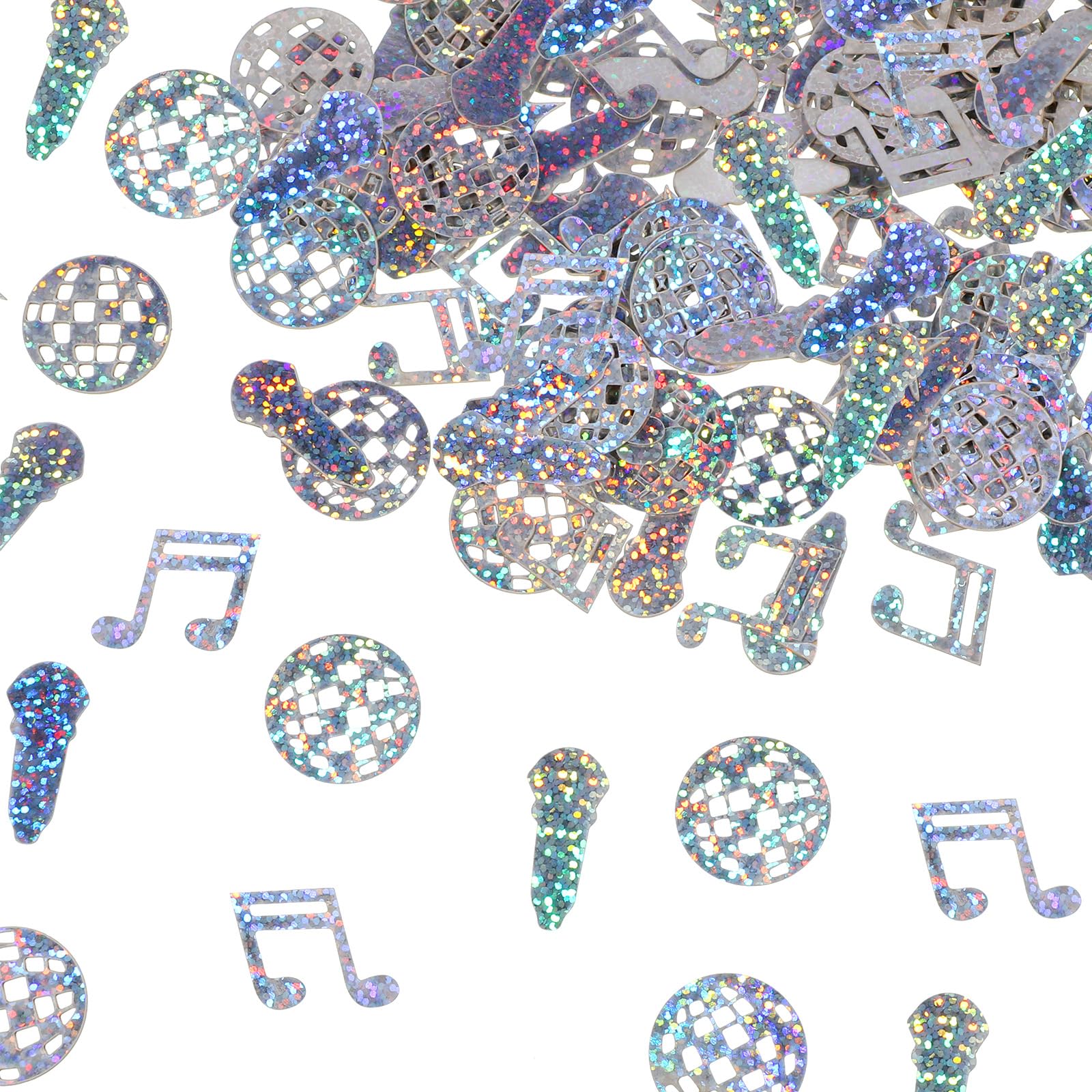 300 Pcs Glitter Disco Confetti, Glitter Disco Ball Party Decorations Mini Ball Confetti Table for 70s 80s Hippie Birthday Music Party Supplies