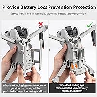 Vista 6 de STARTRC Tren de aterrizaje para Dji Mini 4 Pro Dron, kit de patas de aterrizaje extendidas plegables para DJI Mini 4 Pro Drone Protector