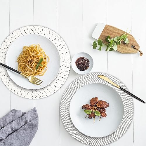 Miniatura 3 de Juego de 4 manteles individuales redondos, manteles individuales gruesos de cuerda de algodón, resistentes al calor, manteles individuales trenzados