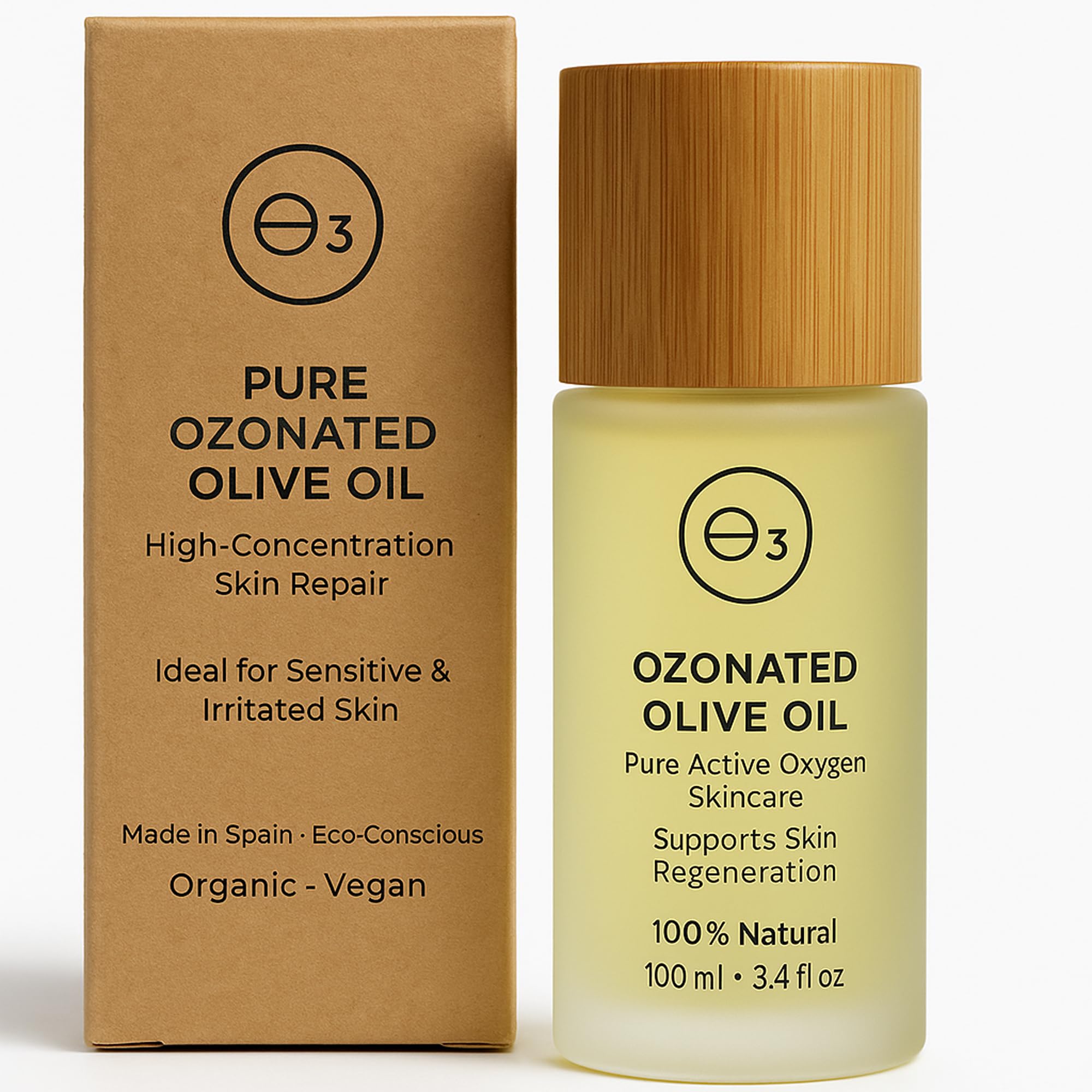 Sponsored Ad – Ozonated Olive Oil Pure Ozone Formula For Regeneration And Sensitive Irritated Areas Organic Fragrance Free High Concentration Activated Oxygen Care For Scars Stretch Marks And Renewal 100ml 3.4 fl oz