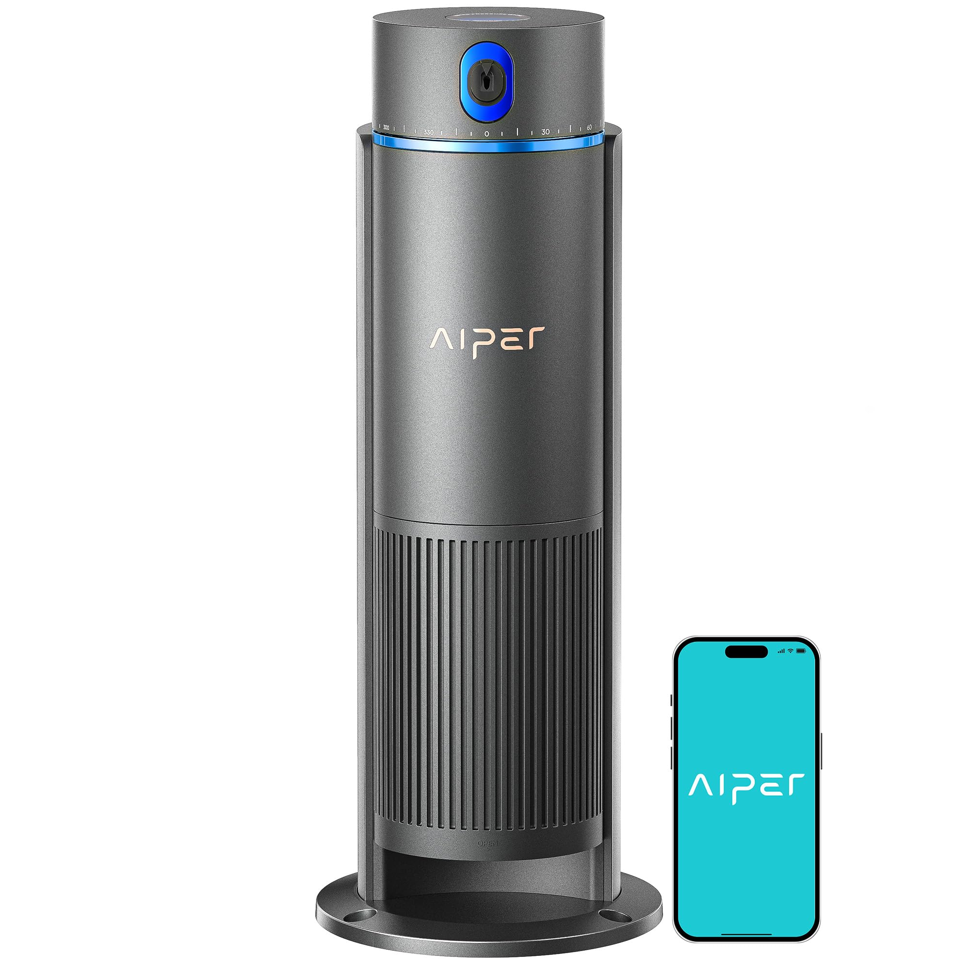 Aiper IrriSense 2 Smart Irrigation System, 4-in-1 Multi-Zone Watering Device, App Control, Smart Scheduling, Garden Sprinkler with Rain Sensor, for Lawns up to 4,800 sq.ft.-Blue