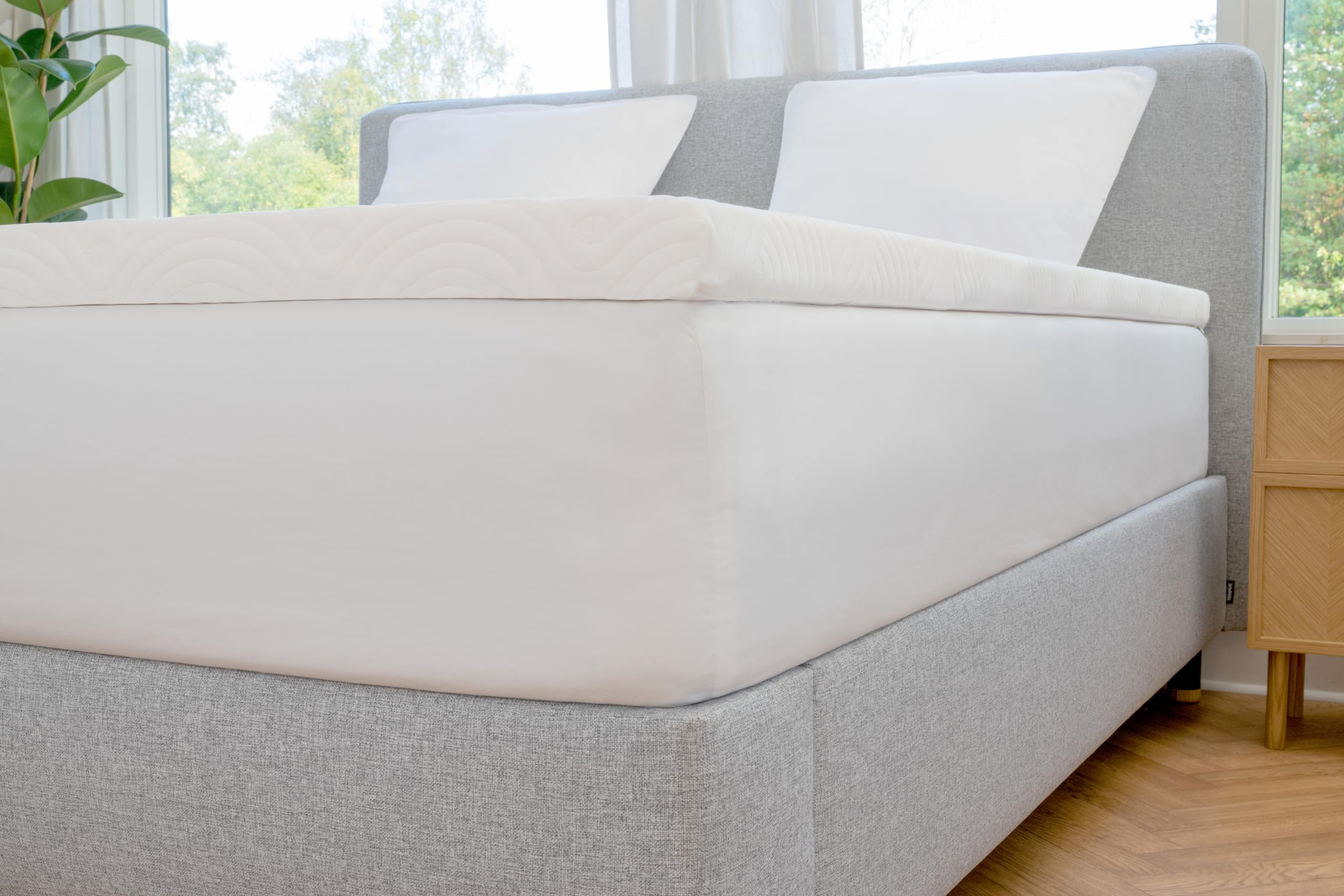 TEMPUR Ease Surmatelas Simple 90 x 190 cm, épaisseur 3 cm, Housse Lavable, Blanc