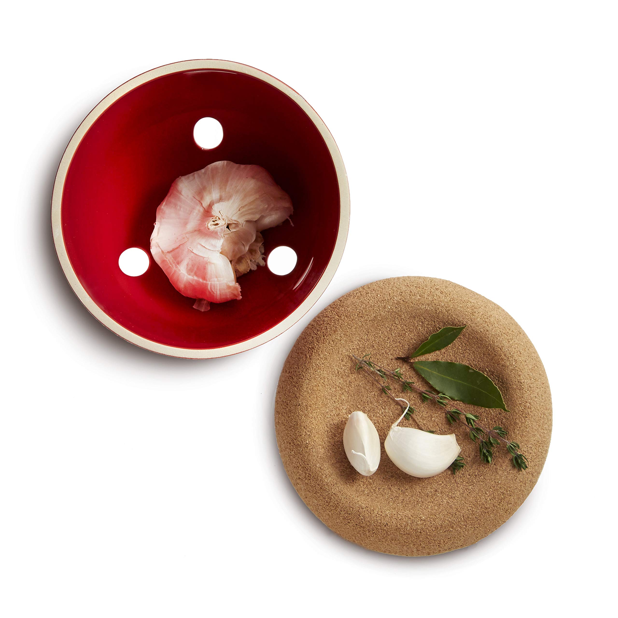 Emile Henry EH348763 ceramiczny garnek do czosnku, 14,6 x 14,6 x 13,4 cm, ceramiczny, Grand Cru, 14,6 x 14,6 x 13,4 cm