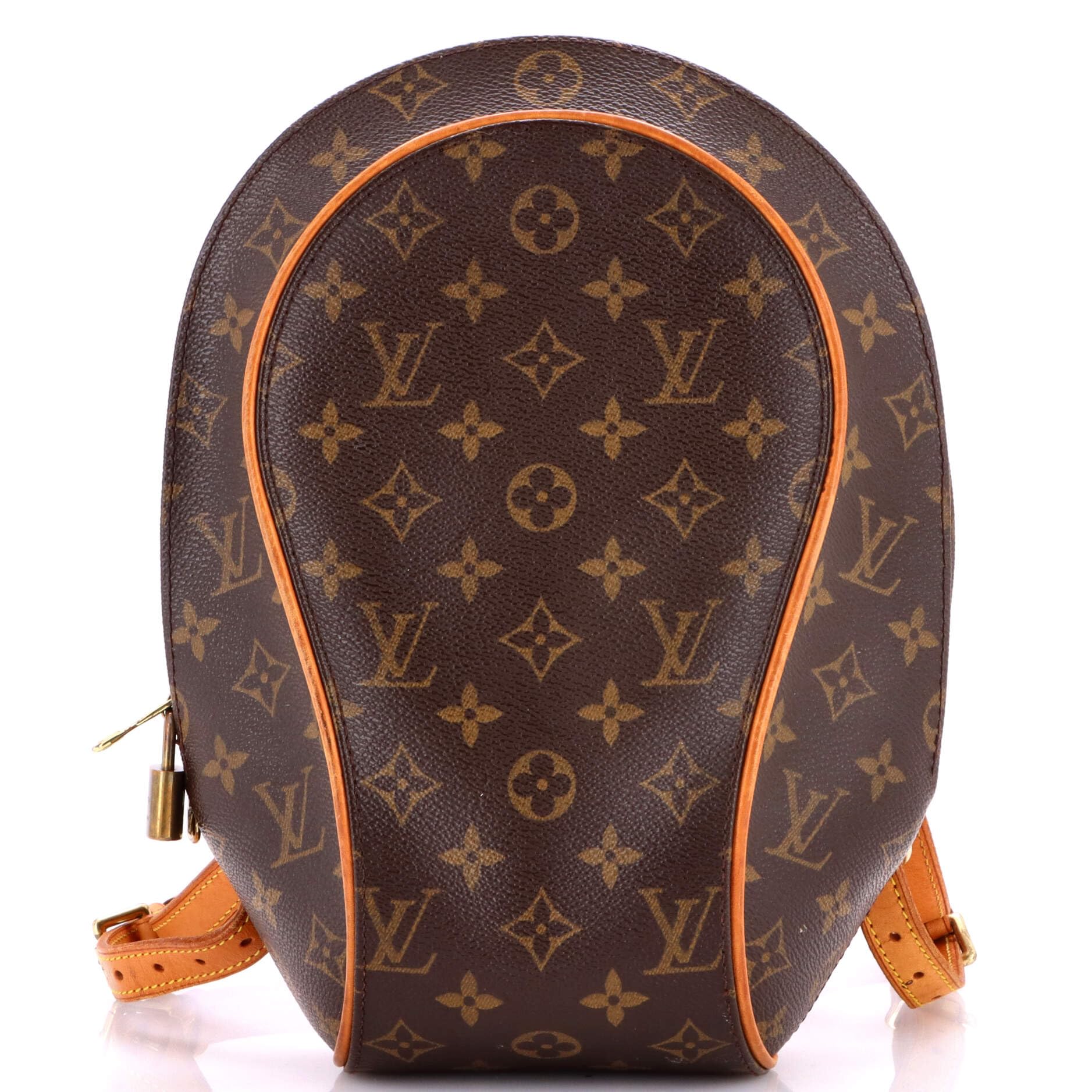 Pre-Loved Ellipse Backpack Monogram Canvas, Brown
