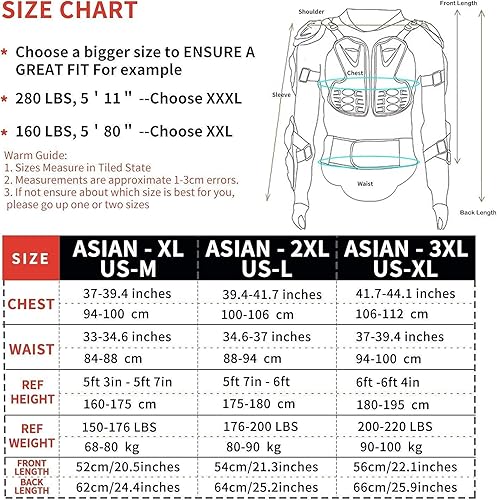 Miniatura 4 de Gute Chaquetas de armadura de motocicleta, equipo de protección para motocicleta MTB Racing Dirt Bike para hombres, protector de pecho de columna