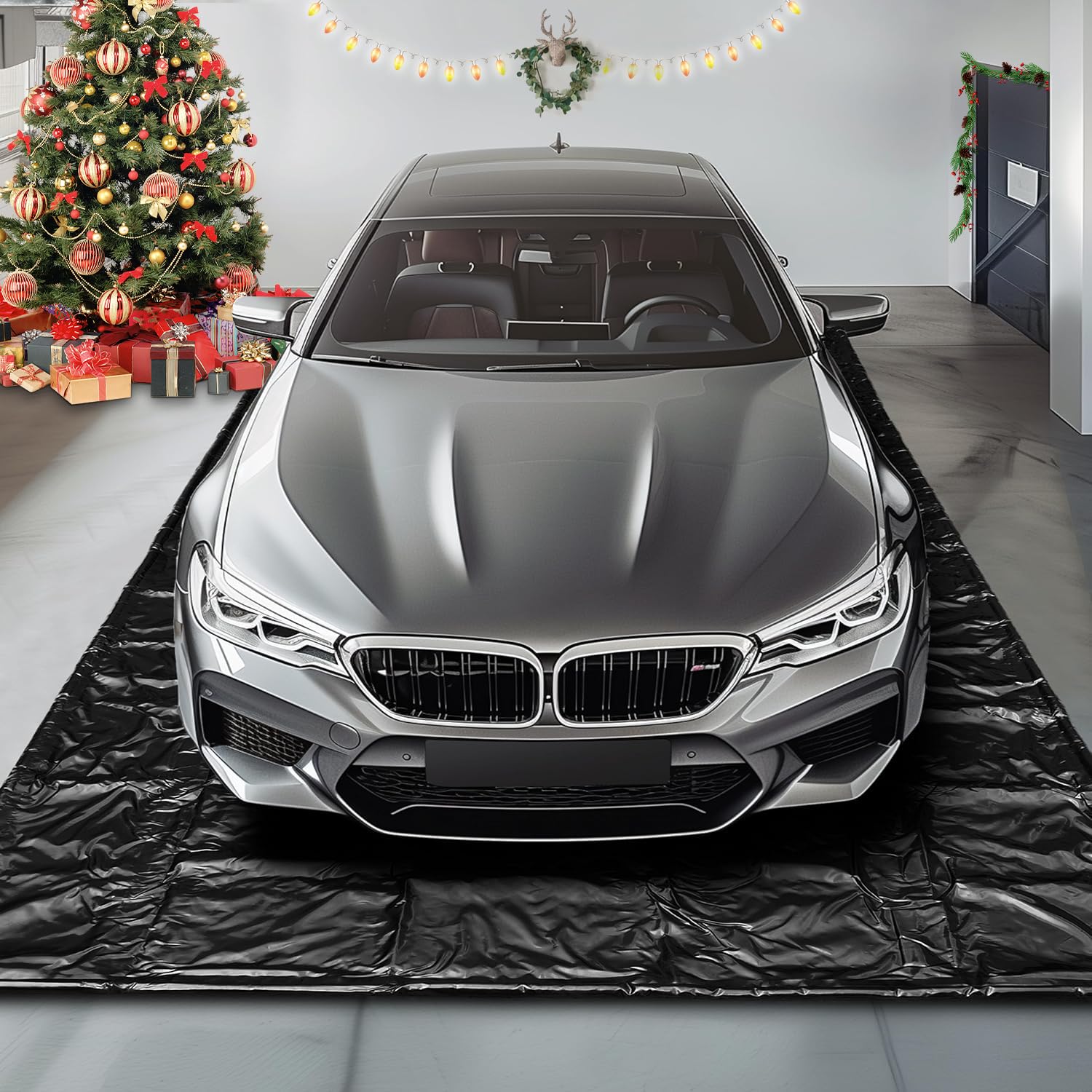 Garage Floor Mat, (8'6" x 20") Under Car Waterproof Containment Mat, Oil Mat for Garage, Garage Mats for Floor Covering, Garage Floor Mat for Under Car, Keeps Floor Dry and Clean