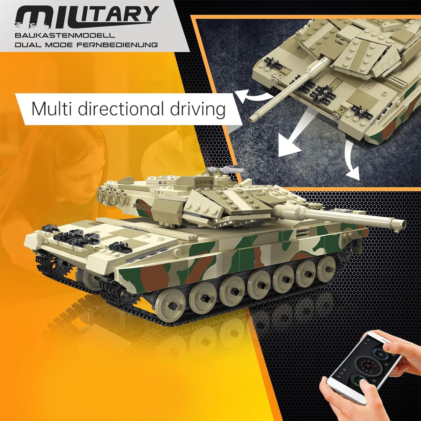 戦車セット Amazon.co.jp: Mould King 20020ハイテクMOCヒョウ2戦車玩具