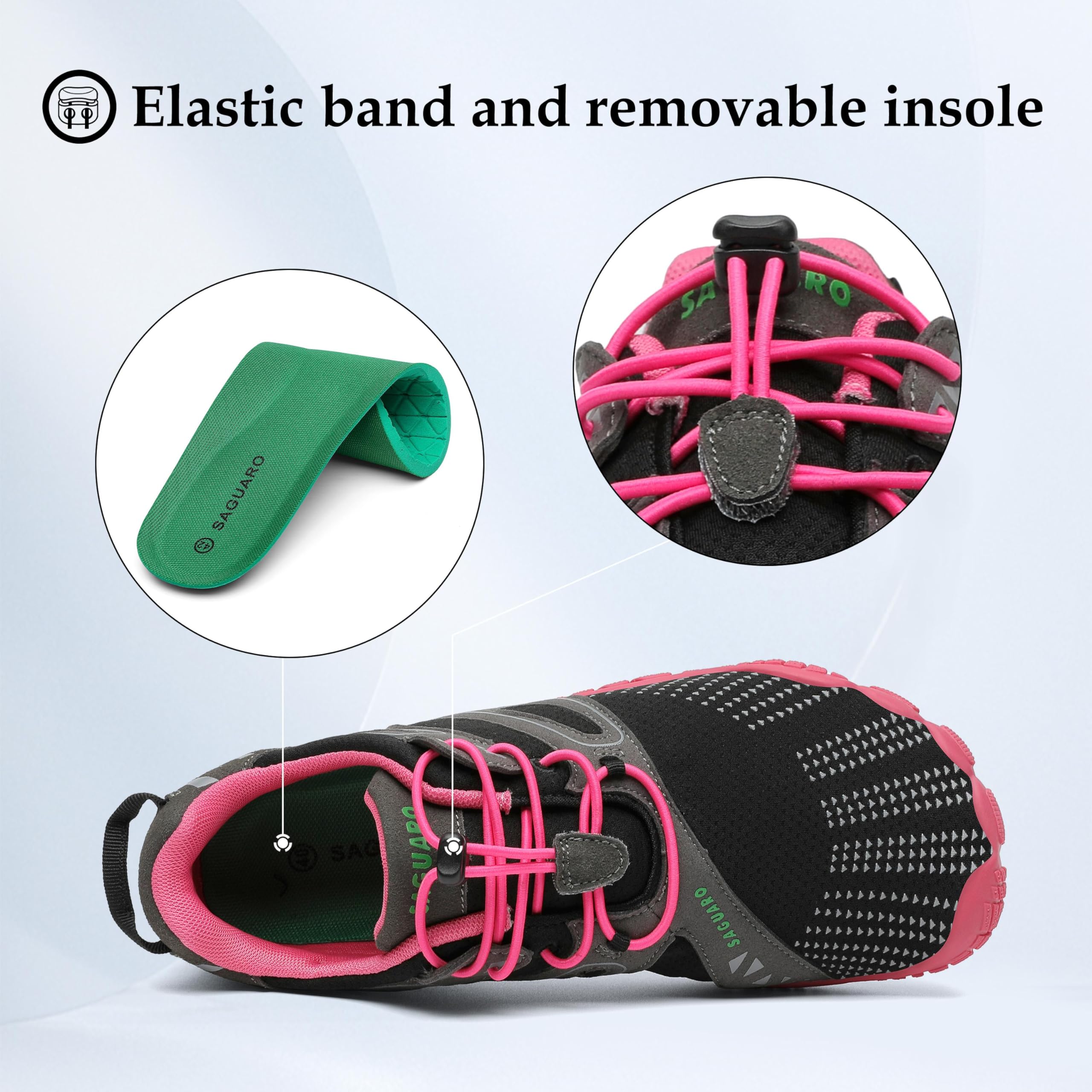 SAGUARO Scarpe Barefoot Minimaliste Uomo Scarpe da Trail Trekking Scarpette da Scoglio