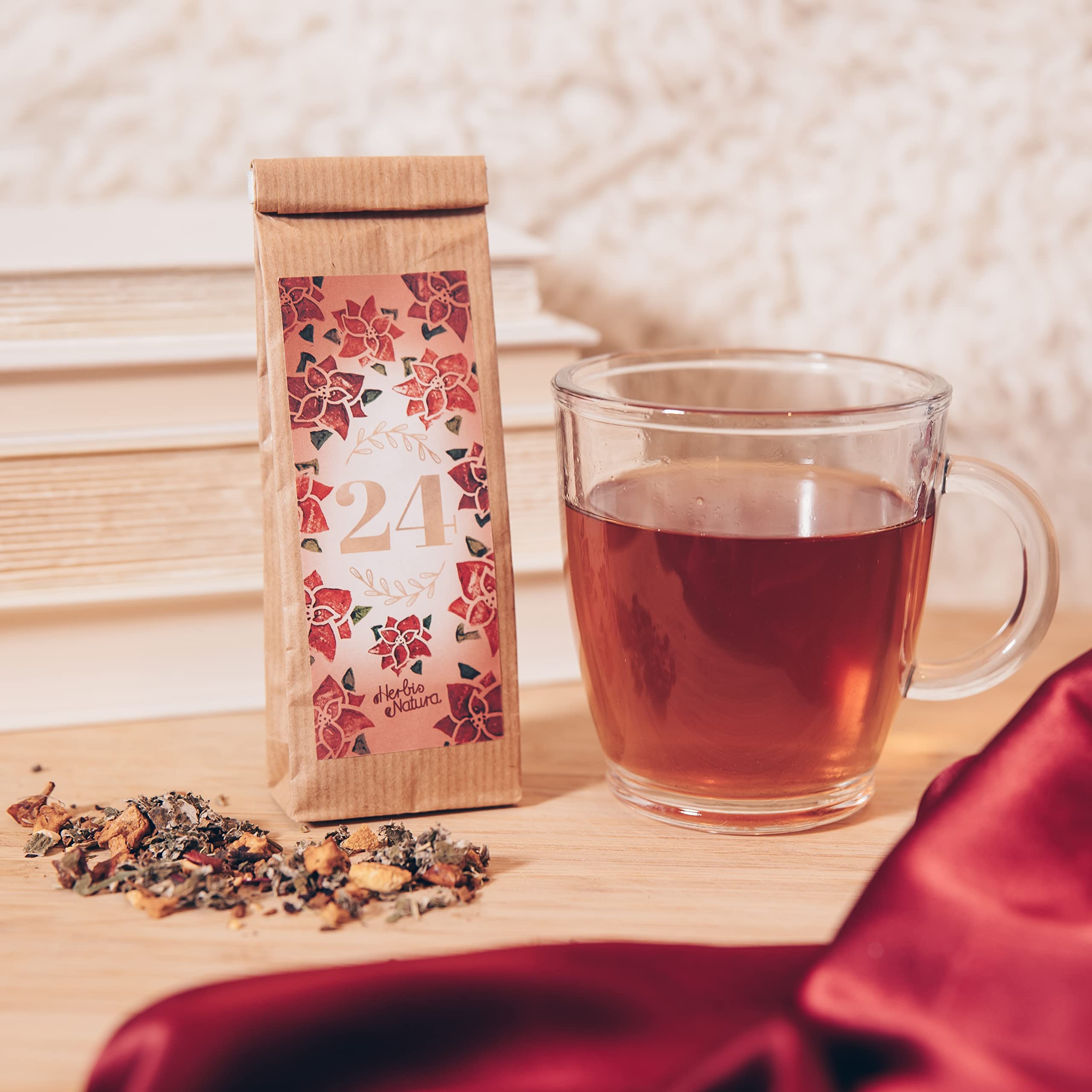 Calendario de Adviento de té orgánico 2024-2025 sorpresas para los amantes del té y las hierbas | Calendario de Adviento de té premium | 24 mezclas de té | Ingredientes 100% naturales