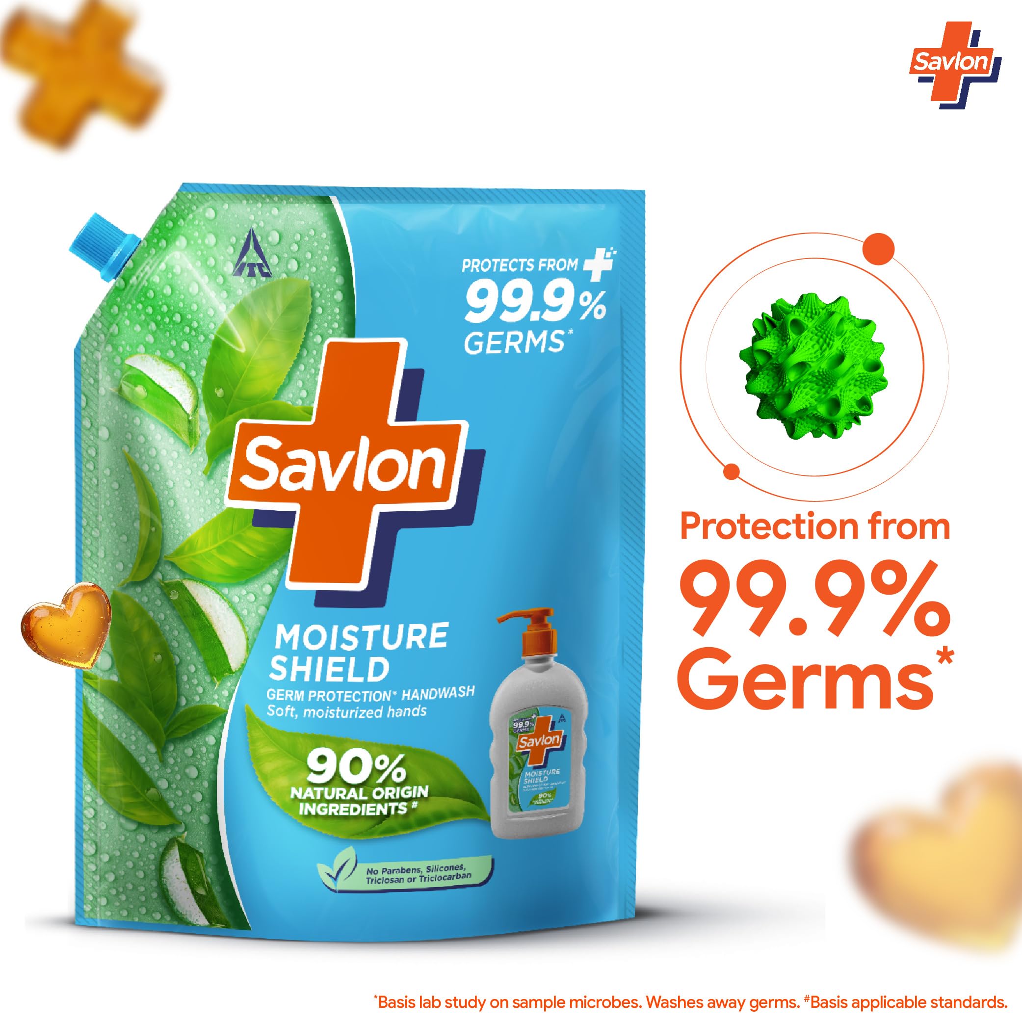 Savlon Moisture Shield - Sacchetto di ricarica liquido per lavaggio a mano, protezione contro i germi, 1500 ml