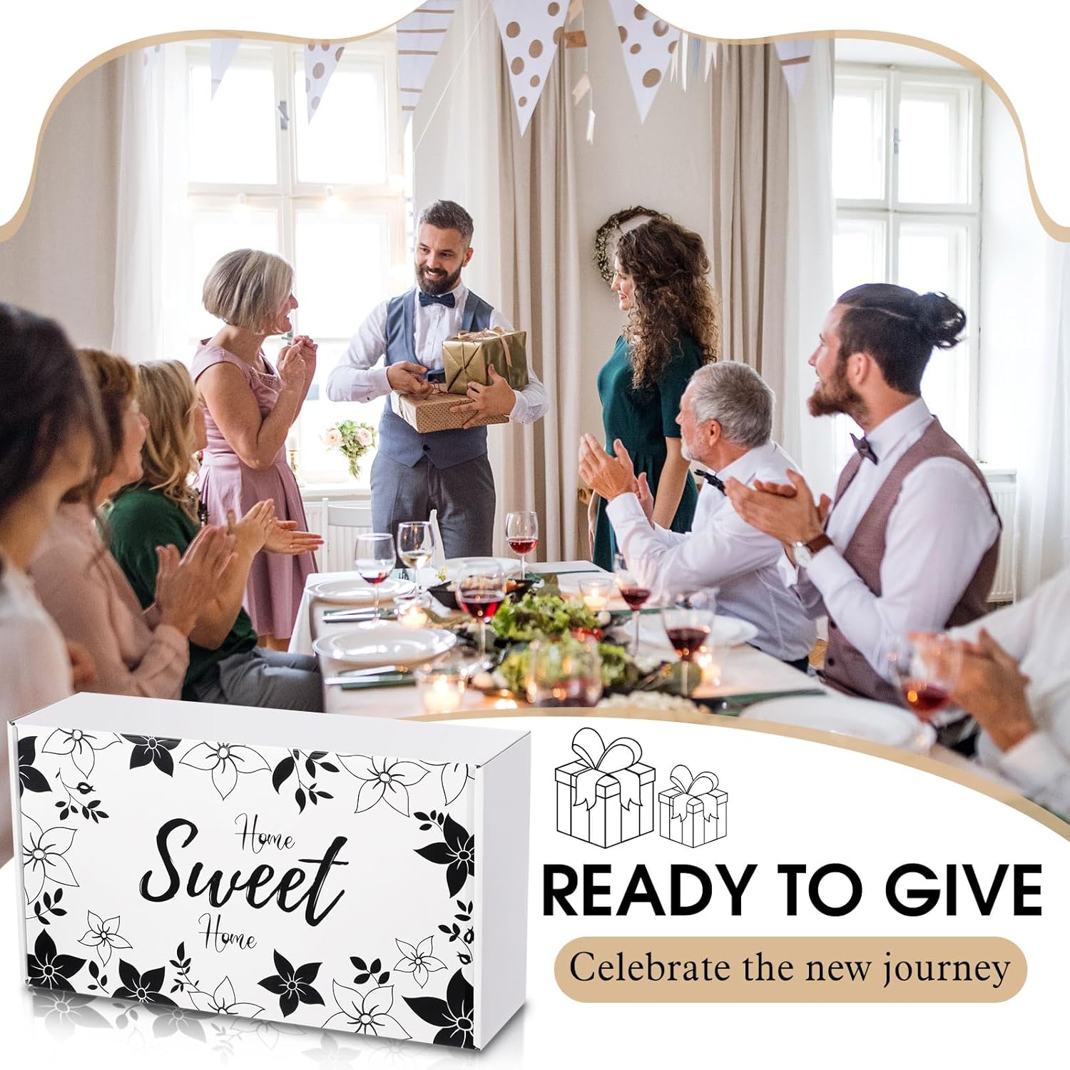 Conelist Housewarming Gift Baskets New Home Gift Ideas Set Household Essentials House Warming Gifts for Couples Women Men New Apartment Home Buyers Presents(Modern)