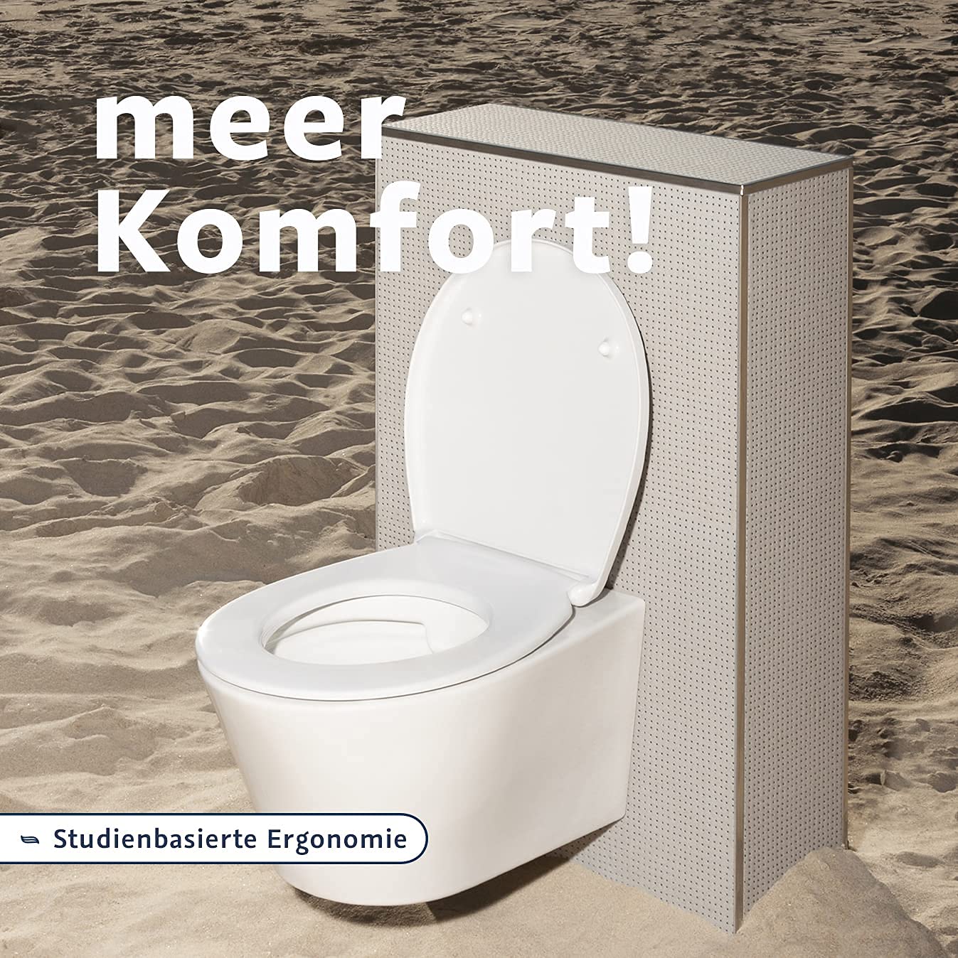 WC Sitz Isar oval | Toilettendeckel mit Absenkautomatik und abnehmbar | Antibakterielle Klobrille aus Duroplast und rostfreiem Edelstahl | Toilettensitz weiß | Premium toilet seat