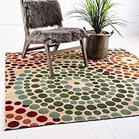 Vista 15 de Unique Loom Outdoor Modern Collection - Alfombra rectangular de 6 pies 1 pulgada x 9 pies, color beige y borgoña