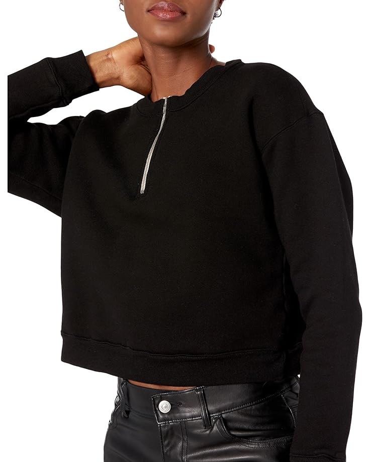 MONROW 1/2 Zip Cropped Sweatshirt - #3 of 4