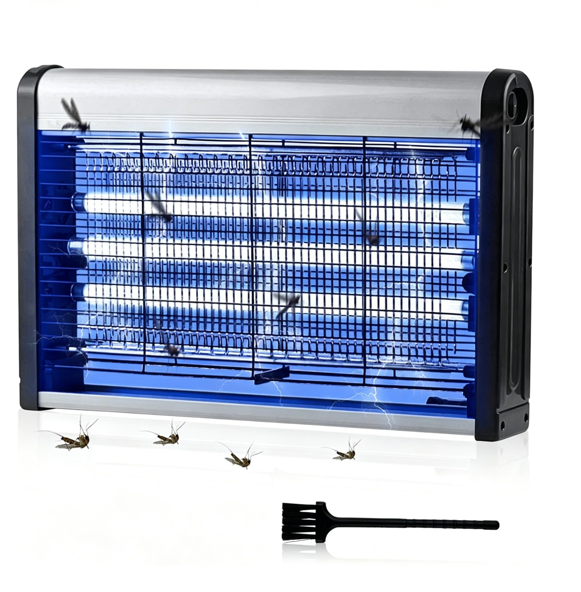 Fly Killer Indoor Bug Zapper, 30W 3500V Electric Fly Trap with 3 UV Lamps, Dual High-Voltage Grid, Removable Tray & Hanging Chain, Safe for Kids & Pets, Ideal for Home, Kitchen & Office