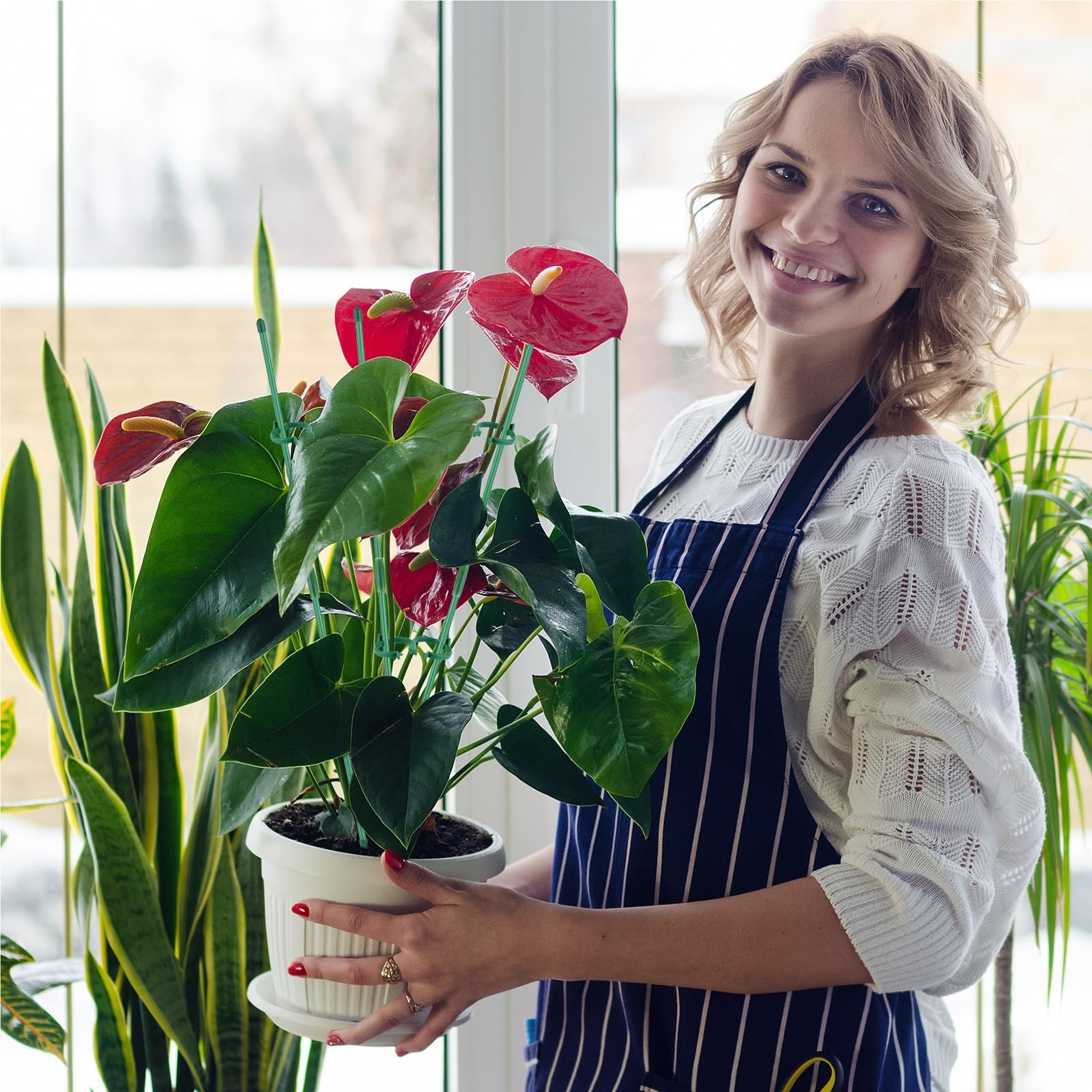 Tuteur Plante Lot de 30 Tuteurs réglables et multifonctionnels for Plantes d'intérieur, orchidées, pivoines Autres
