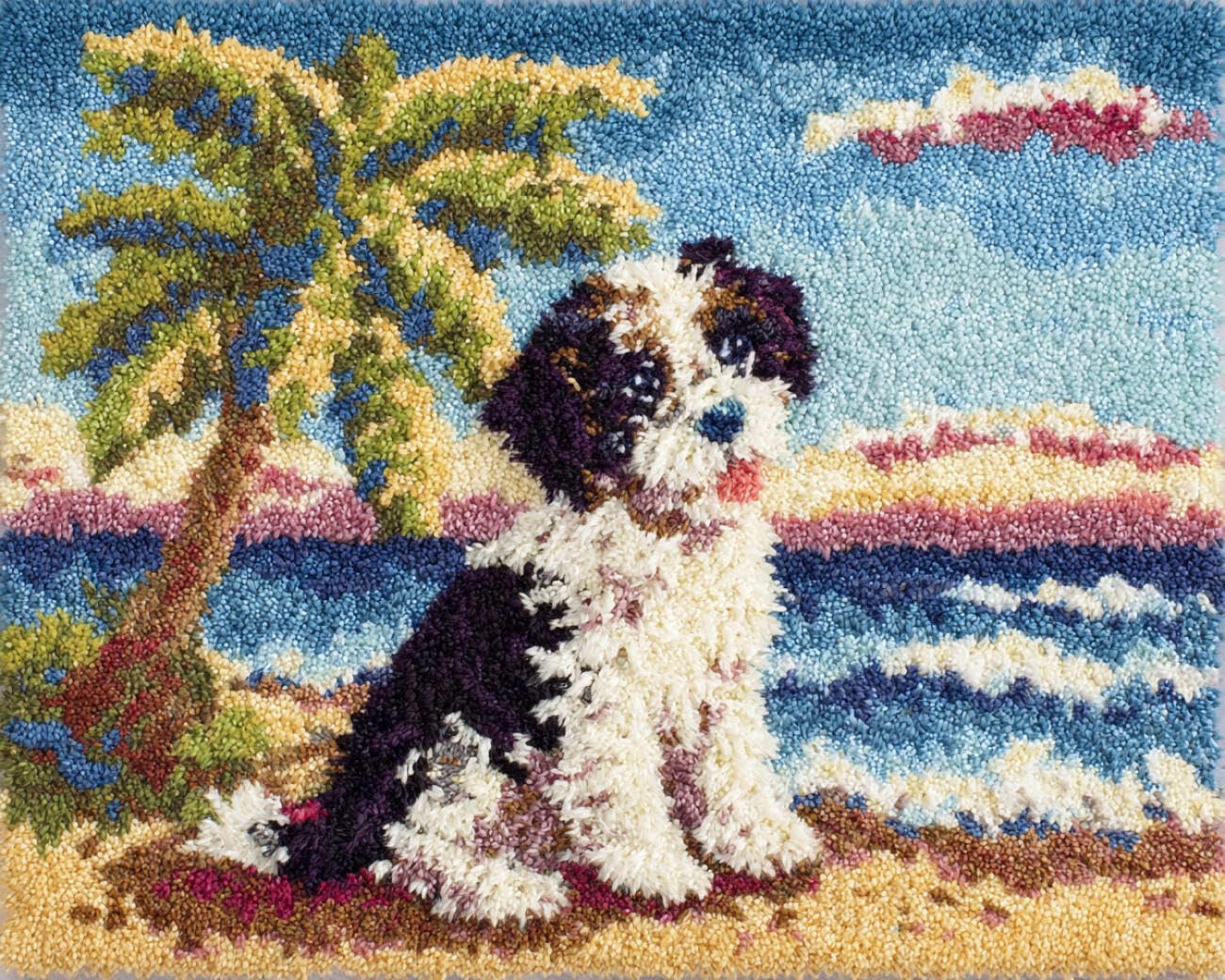 AMBATTERY Latch Hook Kits Carpet Cartoon Dog 80x160cm