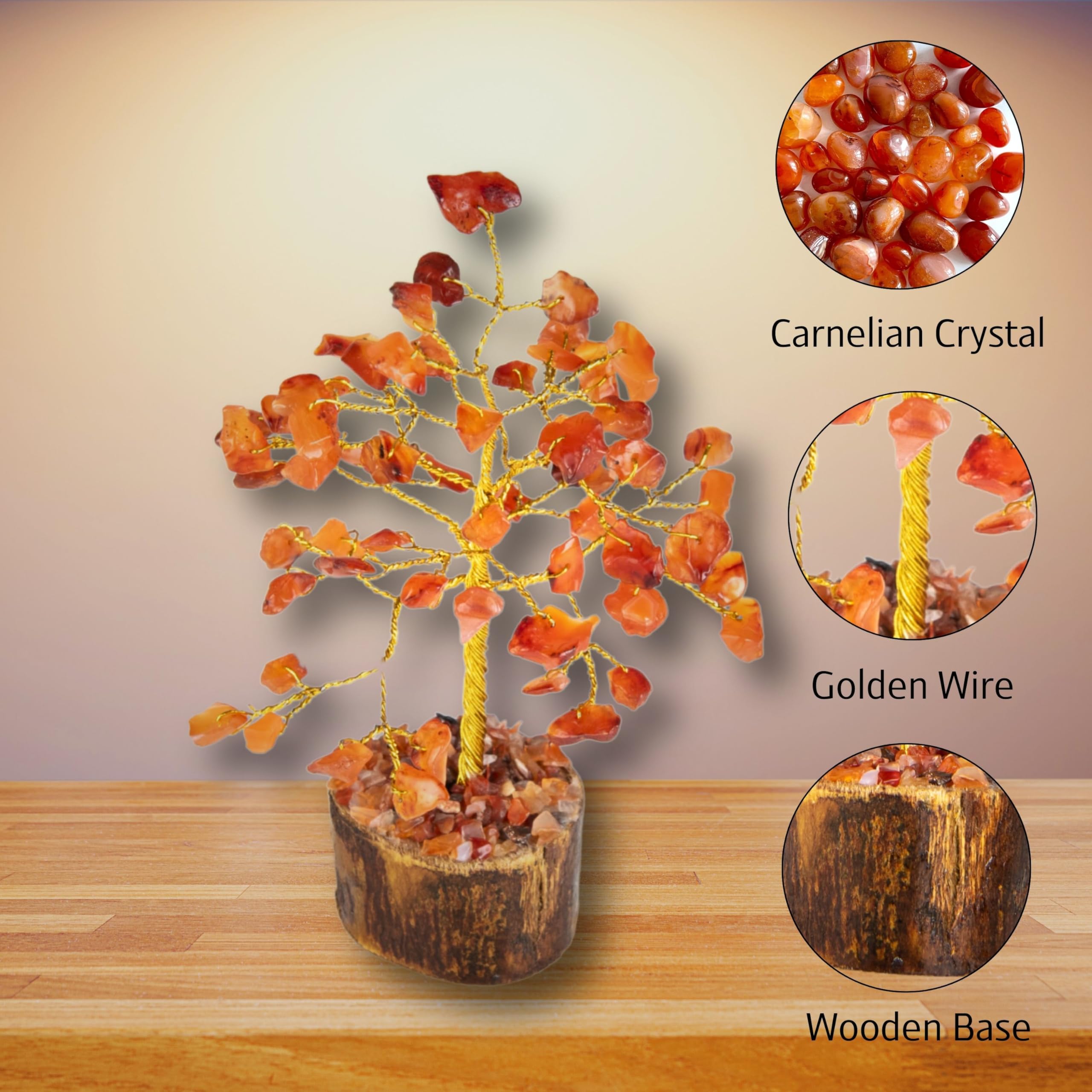 Wonder Care Carnelian Crystal Tree For Home Decorations Crystals And Healing Stones, Room Decor Gifts, Gem Tree - Image 4