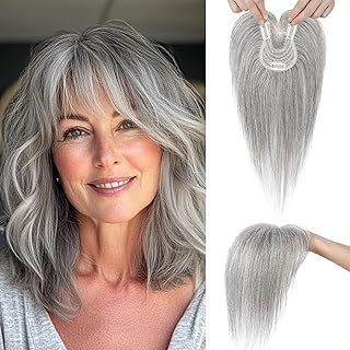 Gray Hair Toppers For Thinning Hair Picks collage image 2
