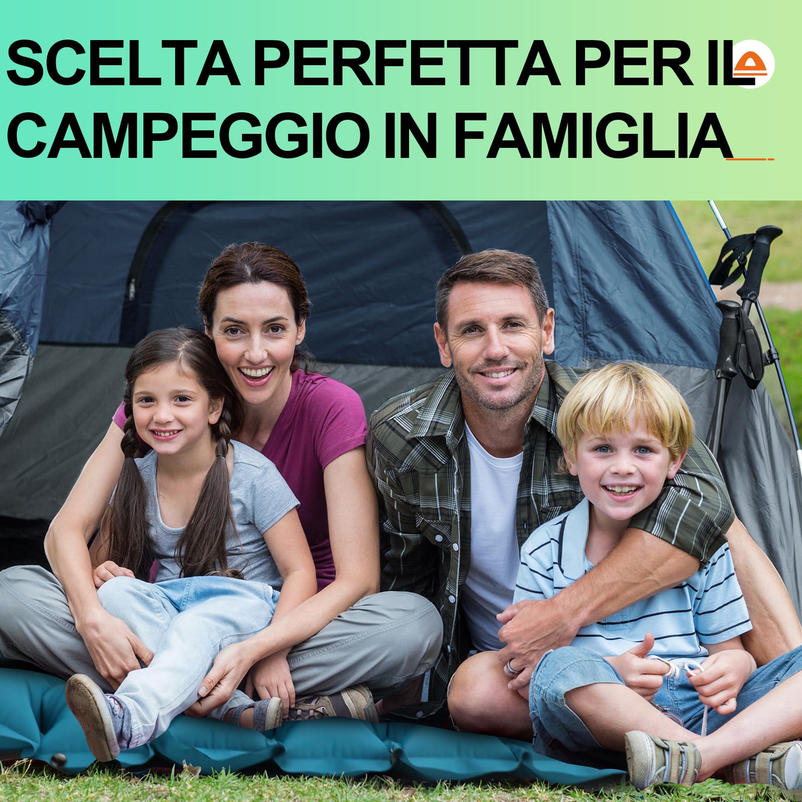 Materassino Campeggio Autogonfiante, Ultraleggero Materasso Gonfiabile Singolo con Cuscino per Campeggio, Outdoor, Spiaggia, Escursionismo, Portatile Materassino Autogonfiante