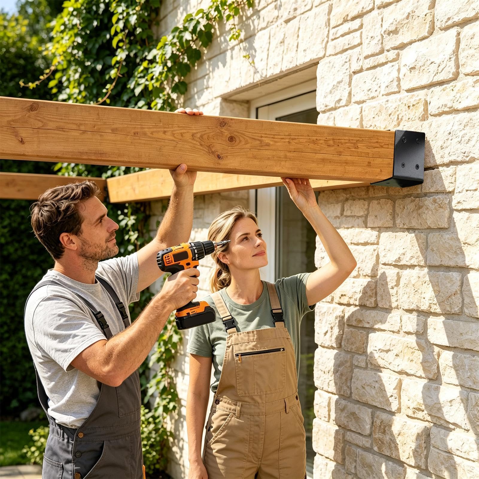 Supports de Pergola 4x4 Connecteur Support Antirouille Bois 10x10 Cm