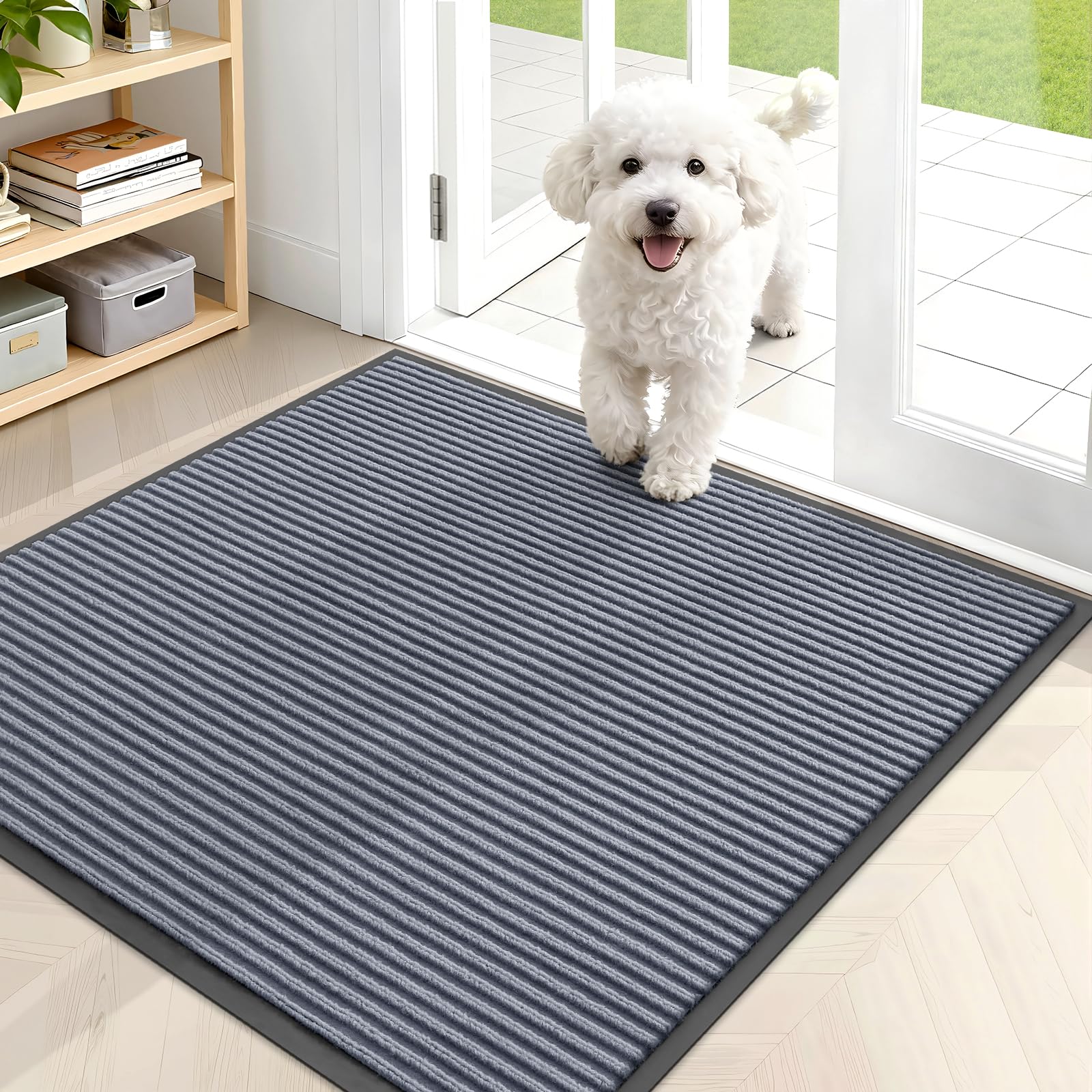OLANLY Front Door Mat Indoor Outdoor Entrance, Waterproof Heavy Duty Doormat, Fade Resistant, Low Profile, Easy Clean Patio Porch Welcome Floor Mats for Entry, 29.5x17, Beige — view 135