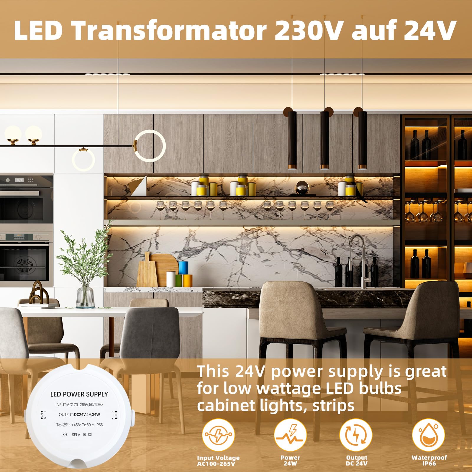 Transformateur 220V 24V 24W, LED Alimentation 24V 1A, LED Driver AC à DC | Transformateur 24V, LED Driver Transformateur AC à DC, Alimentation 24V DC, Tension Constante Transfo pour MR11 MR16 G4 G5.3