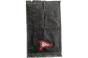 Georgia Bulldogs Football Hand Towels for Bathroom-Embroidered Black College Tailgate Rally Towels