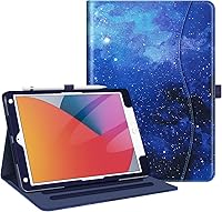 Vista 13 de Fintie - Funda para iPad de 9ª / 8ª / 7ª generación (2021/2020/2019) de 10.2 pulgadas - [Protección de esquinas] Funda con soporte de visualización