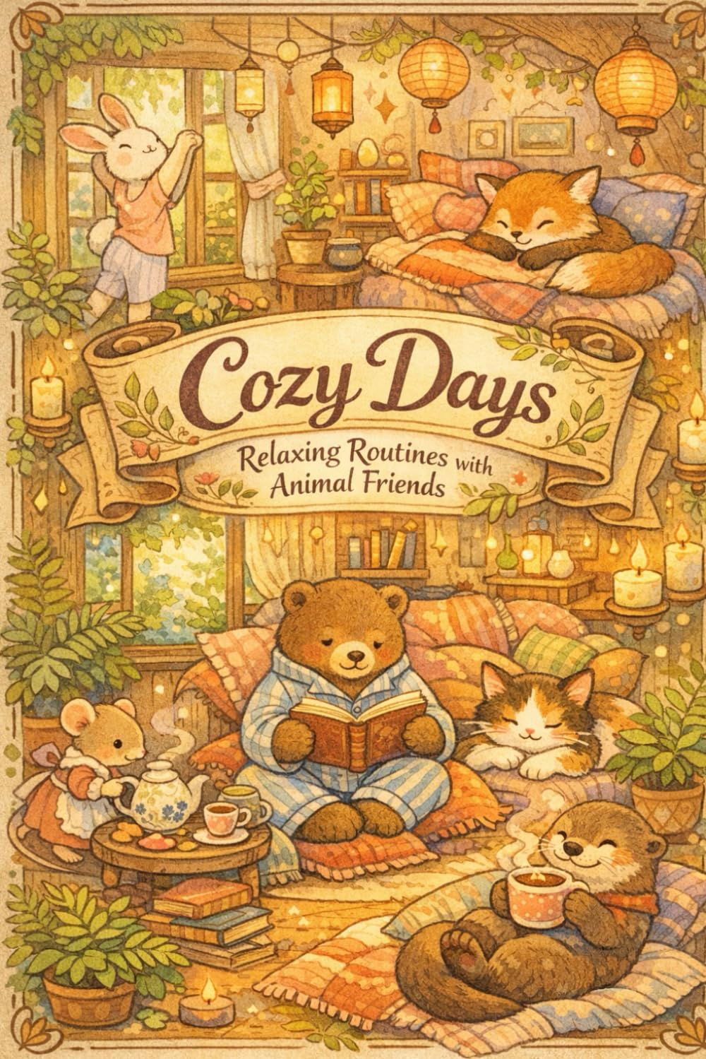 Cozy Days: Relaxing Routines with cute Animal Friends (Cozy Calming Coloring books)