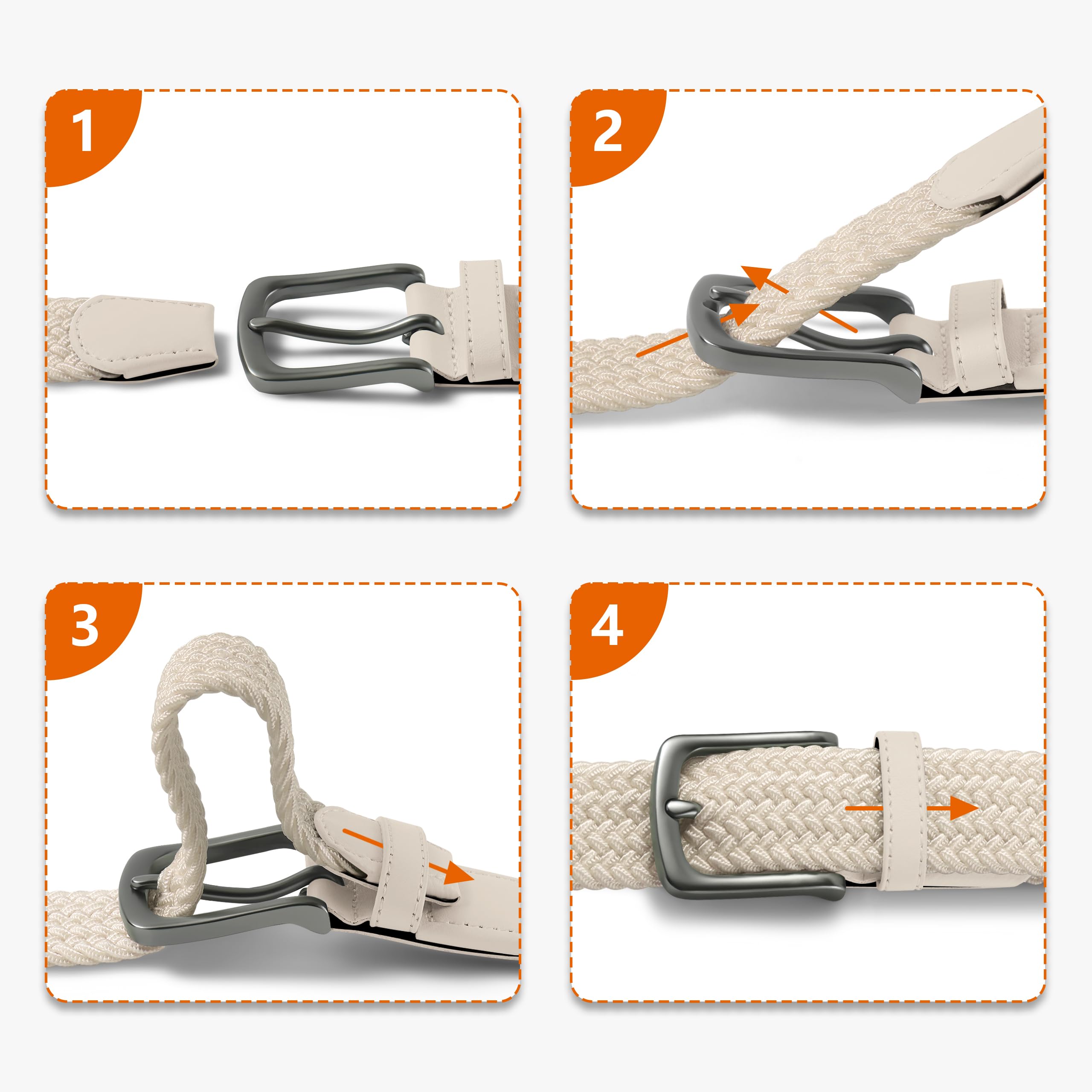 LAKIDAY Cintura in Tessuto Cintura Elasticizzata Cintura intrecciata cintura intrecciata Elastica perUomo e Donna ampia lunghezza da 3,5 cm da 100 cm a 130 cm