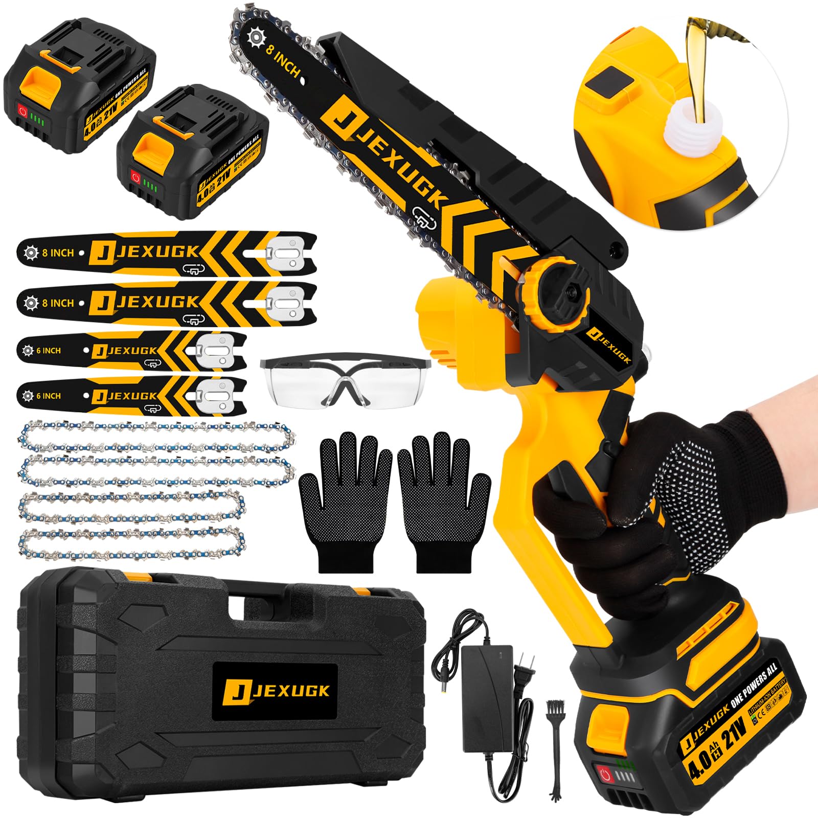 Mini tronçonneuse à batterie Jexugk JEX-MCS6-8