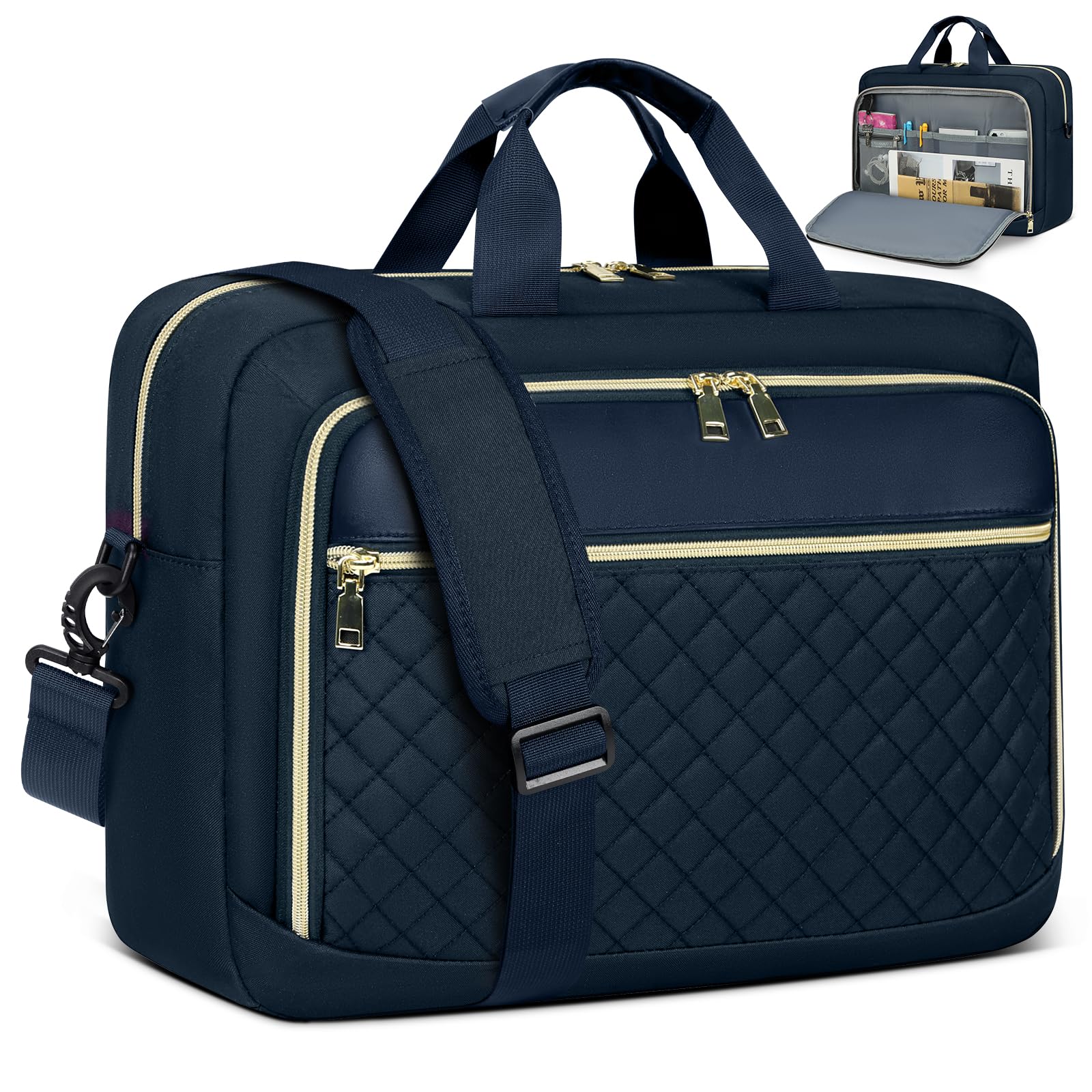 NEWHEY Borsa Porta PC 17.3 Pollici Borsa da Lavoro Donna Impermeabile Borsa Computer Grande Borsa Messenger Valigetta Portadocumenti Tracolla per Ufficio, Università, Scuola